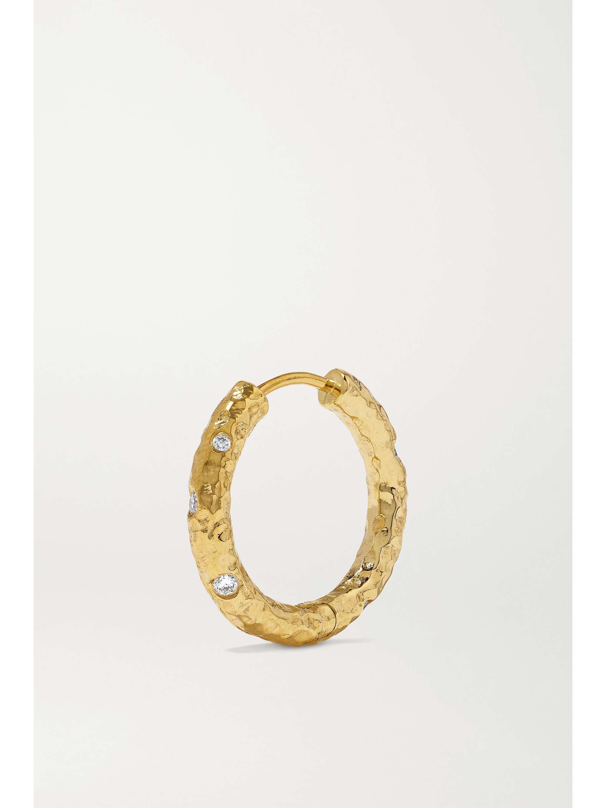 OCTAVIA ELIZABETH + NET SUSTAIN Nesting Gem Gabby 18-karat recycled gold diamond hoop earrings