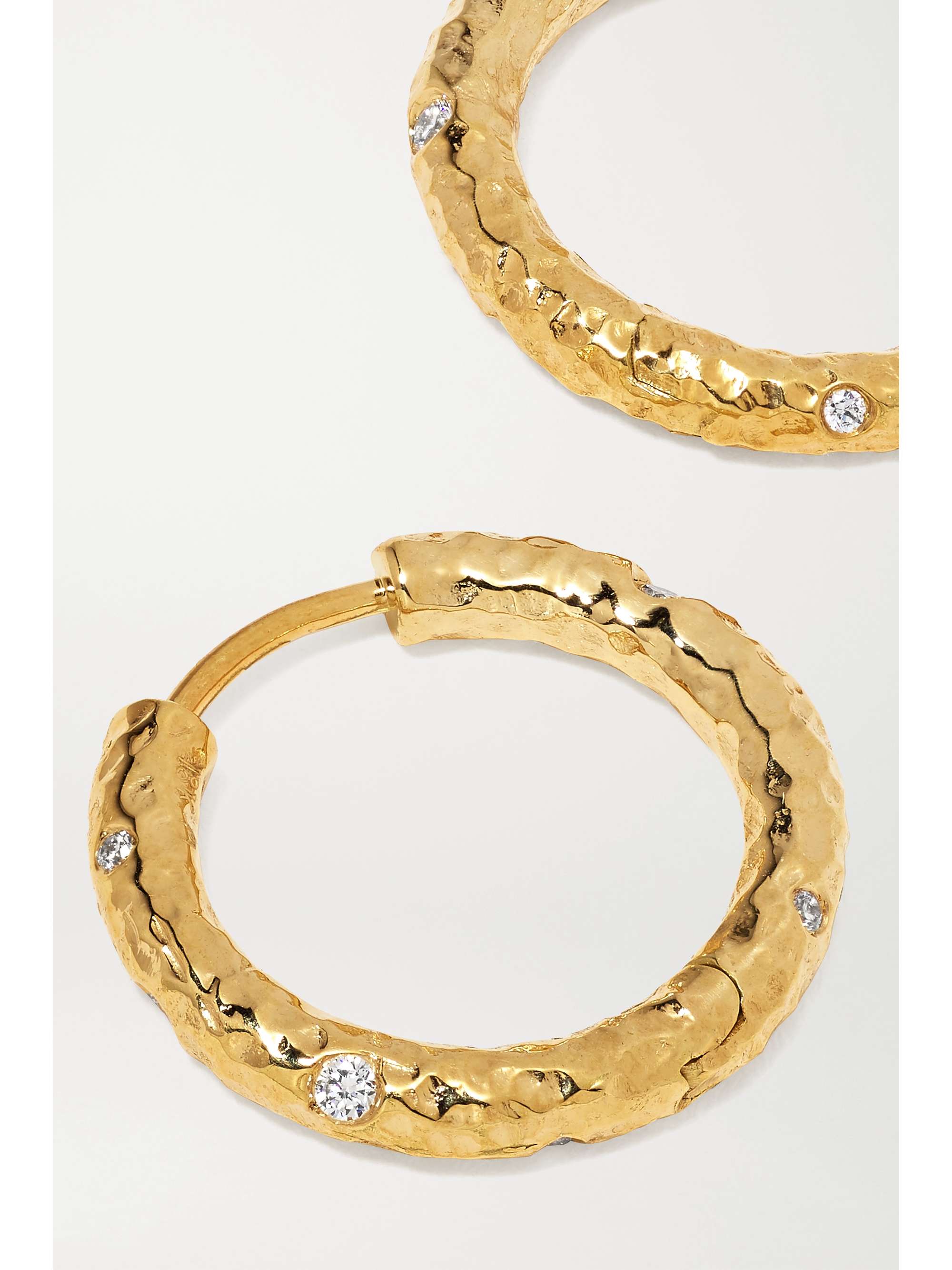 OCTAVIA ELIZABETH + NET SUSTAIN Nesting Gem Gabby 18-karat recycled gold diamond hoop earrings
