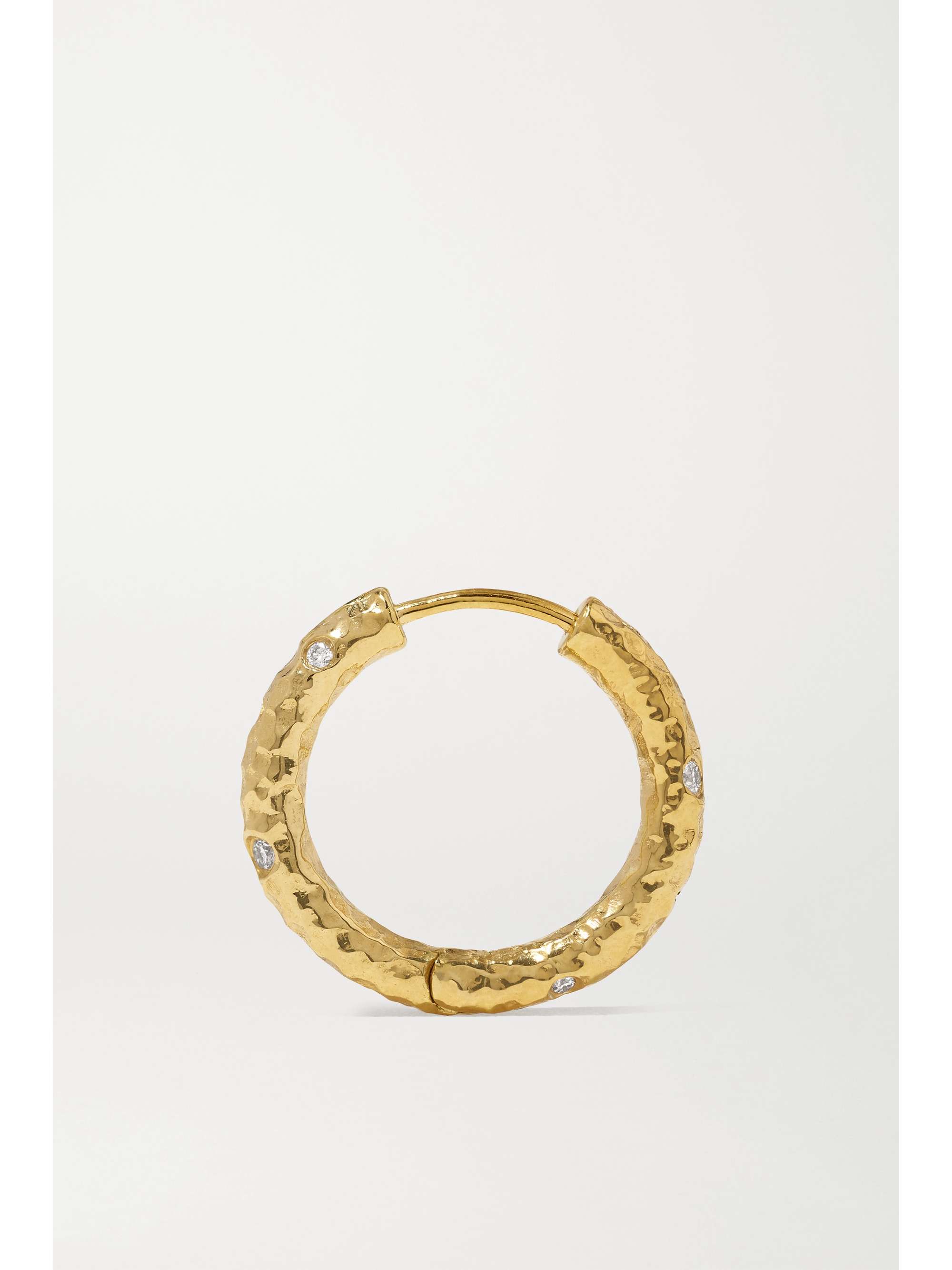 OCTAVIA ELIZABETH + NET SUSTAIN Nesting Gem Gabby 18-karat recycled gold diamond hoop earrings