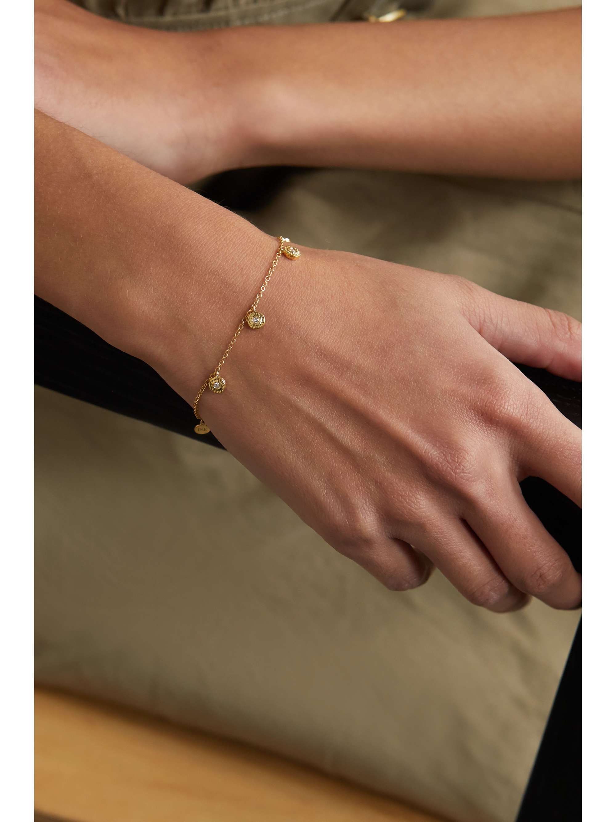 OCTAVIA ELIZABETH + NET SUSTAIN Nesting Gem 18-karat recycled gold diamond bracelet