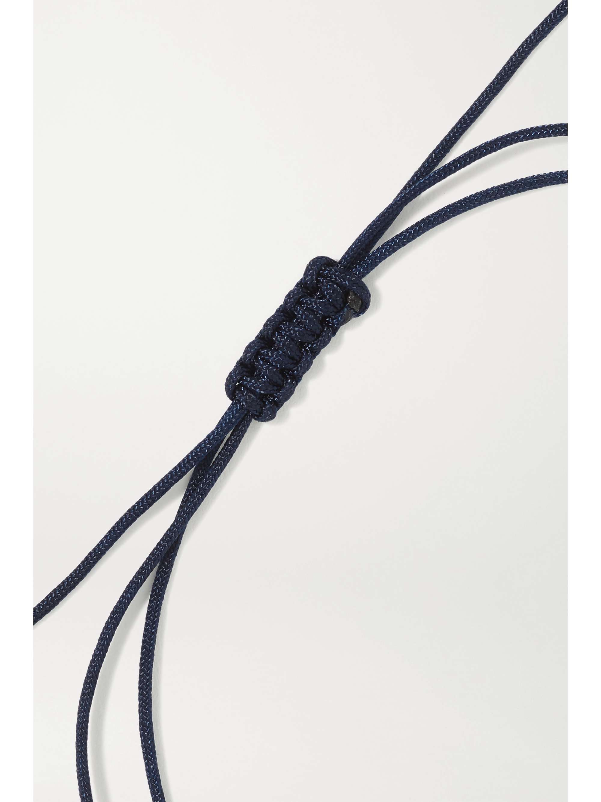 OCTAVIA ELIZABETH + NET SUSTAIN Parachute Nesting Gem 18-karat recycled gold, diamond and cord bracelet