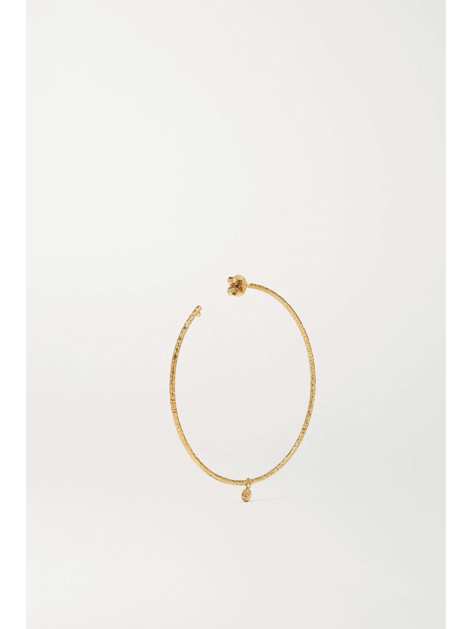 OCTAVIA ELIZABETH + NET SUSTAIN Large Nesting Gem 18-karat recycled gold diamond hoop earrings