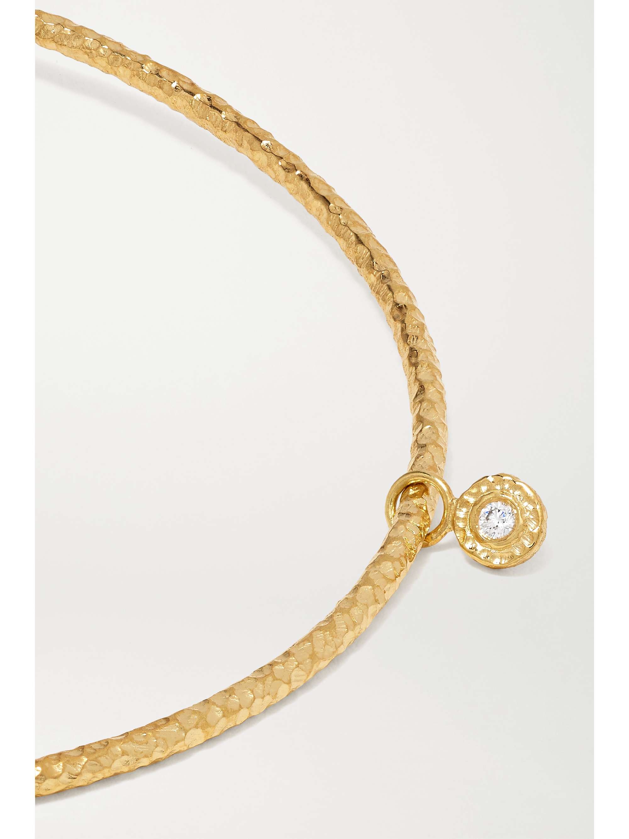 OCTAVIA ELIZABETH + NET SUSTAIN Large Nesting Gem 18-karat recycled gold diamond hoop earrings