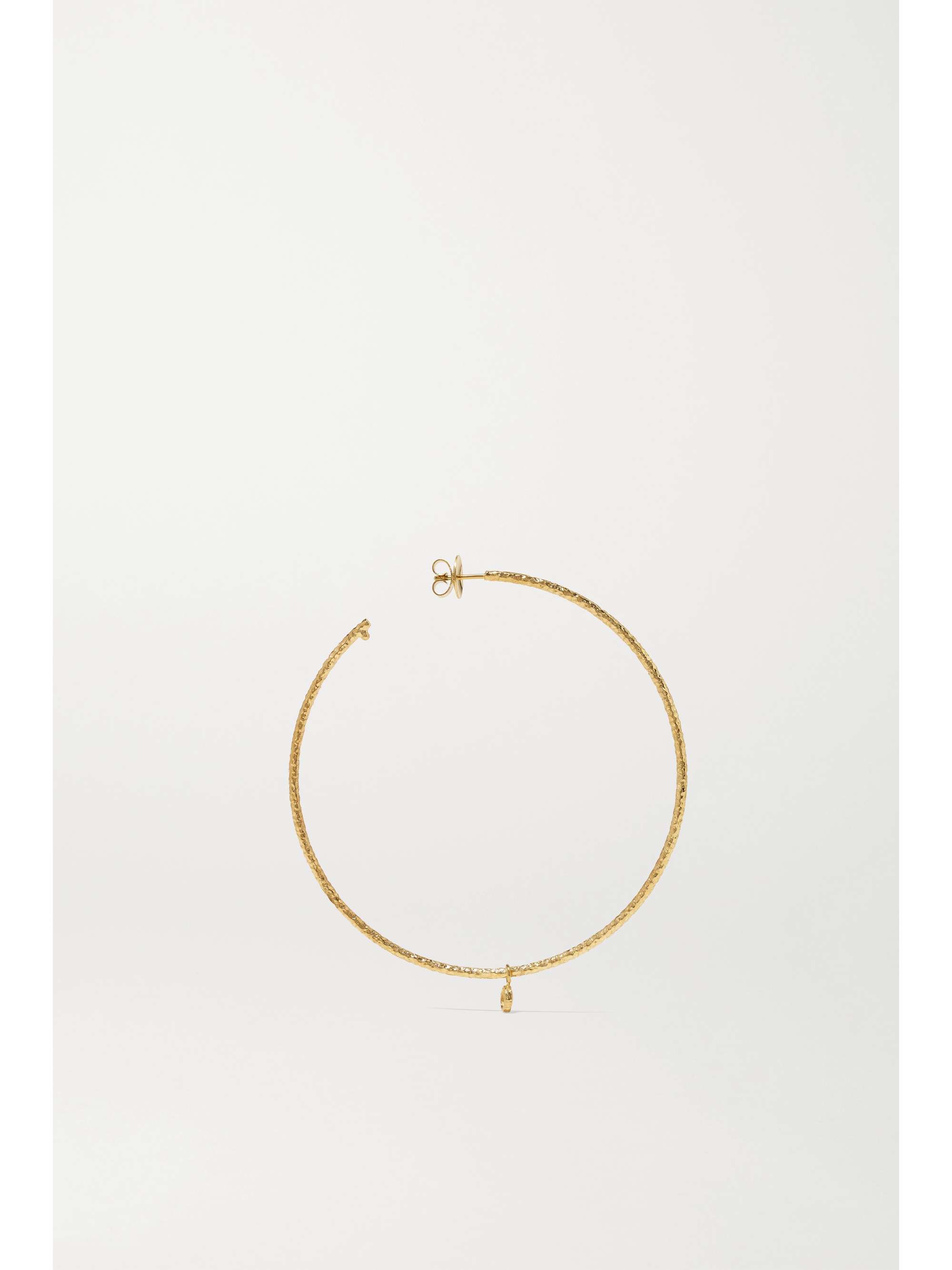 OCTAVIA ELIZABETH + NET SUSTAIN Large Nesting Gem 18-karat recycled gold diamond hoop earrings