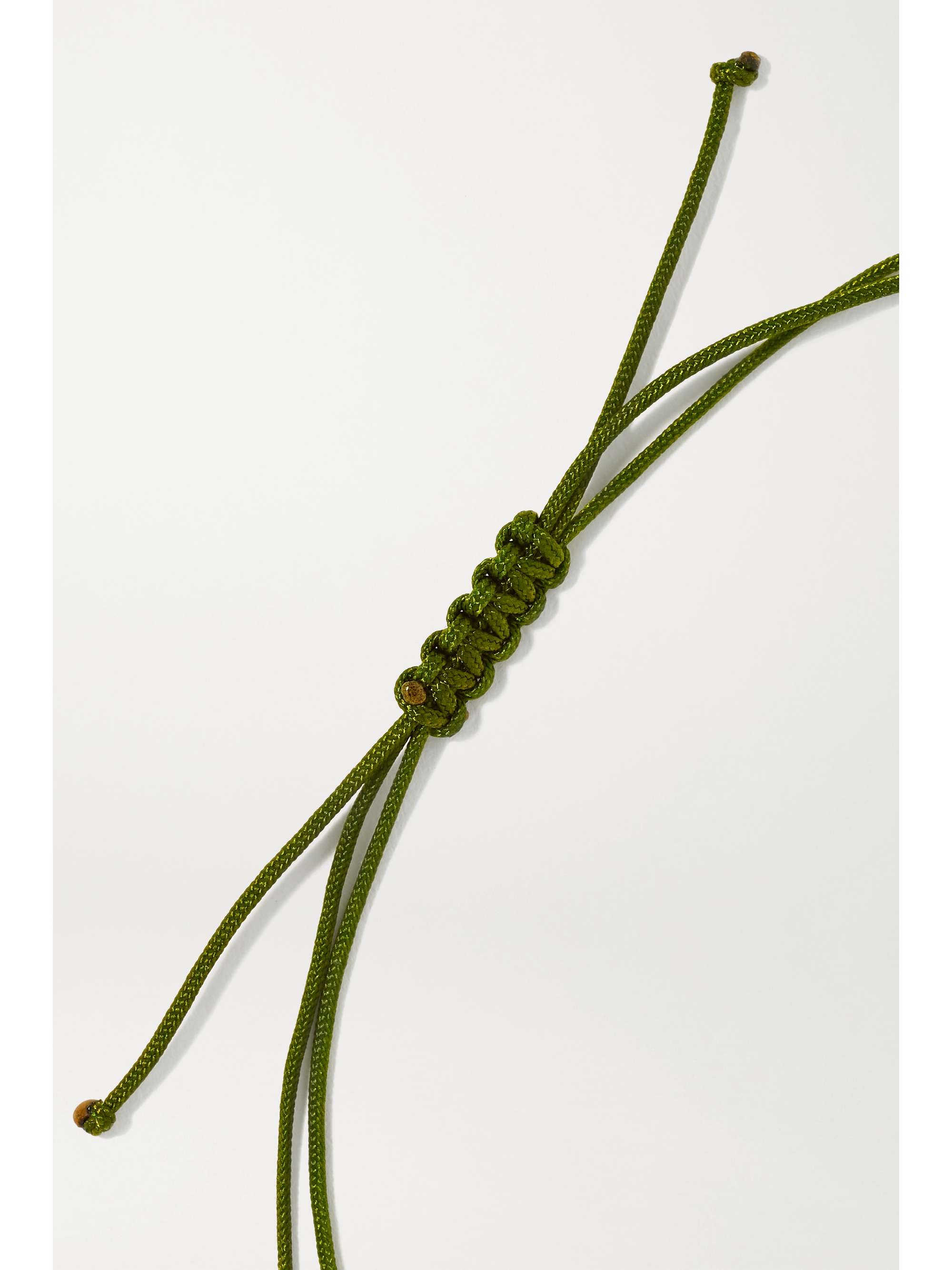 OCTAVIA ELIZABETH + NET SUSTAIN Parachute Nesting Gem 18-karat recycled gold, diamond and cord bracelet