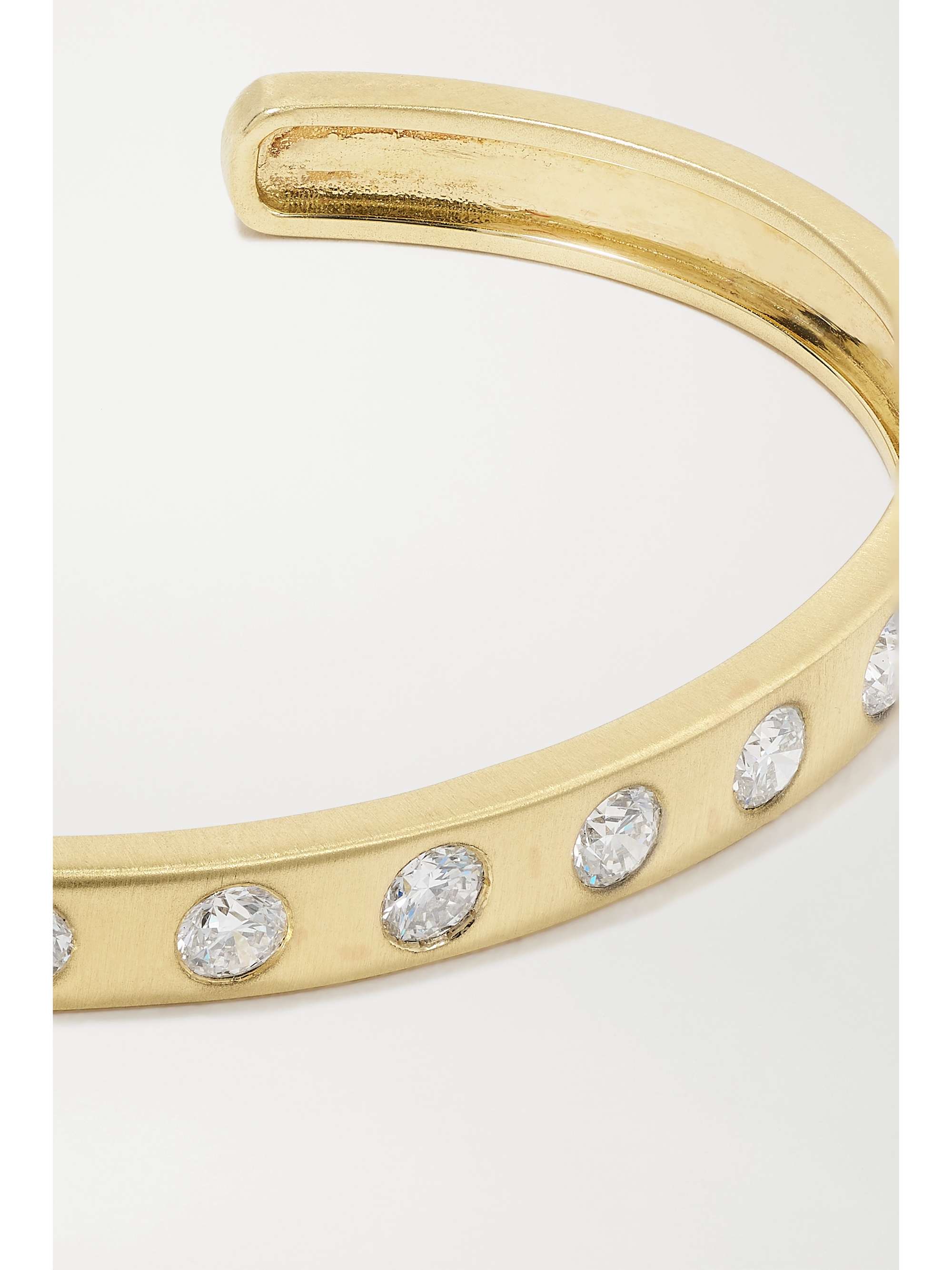 OCTAVIA ELIZABETH + NET SUSTAIN Sanded 18-karat recycled gold diamond cuff