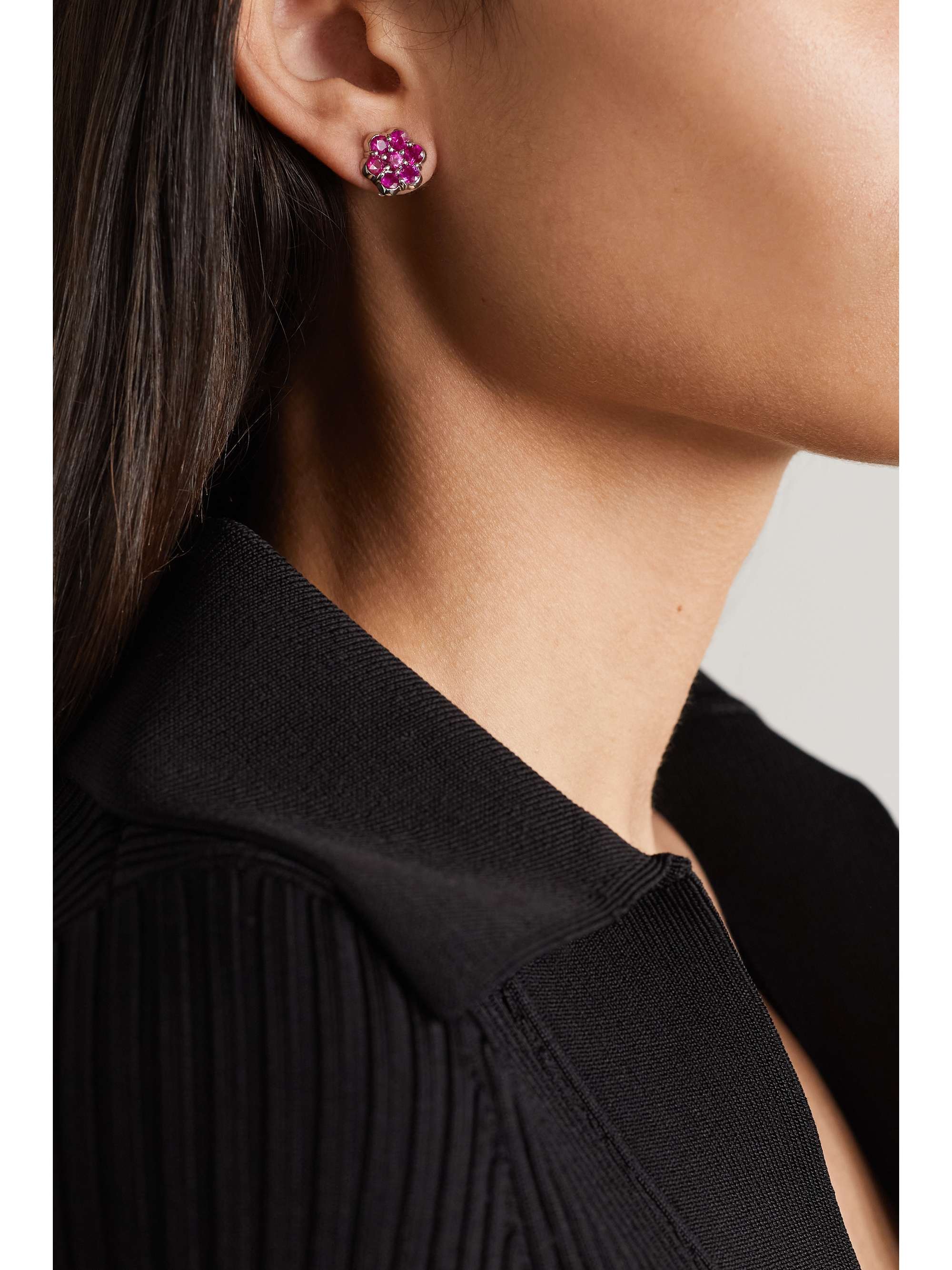 BAYCO Platinum sapphire earrings