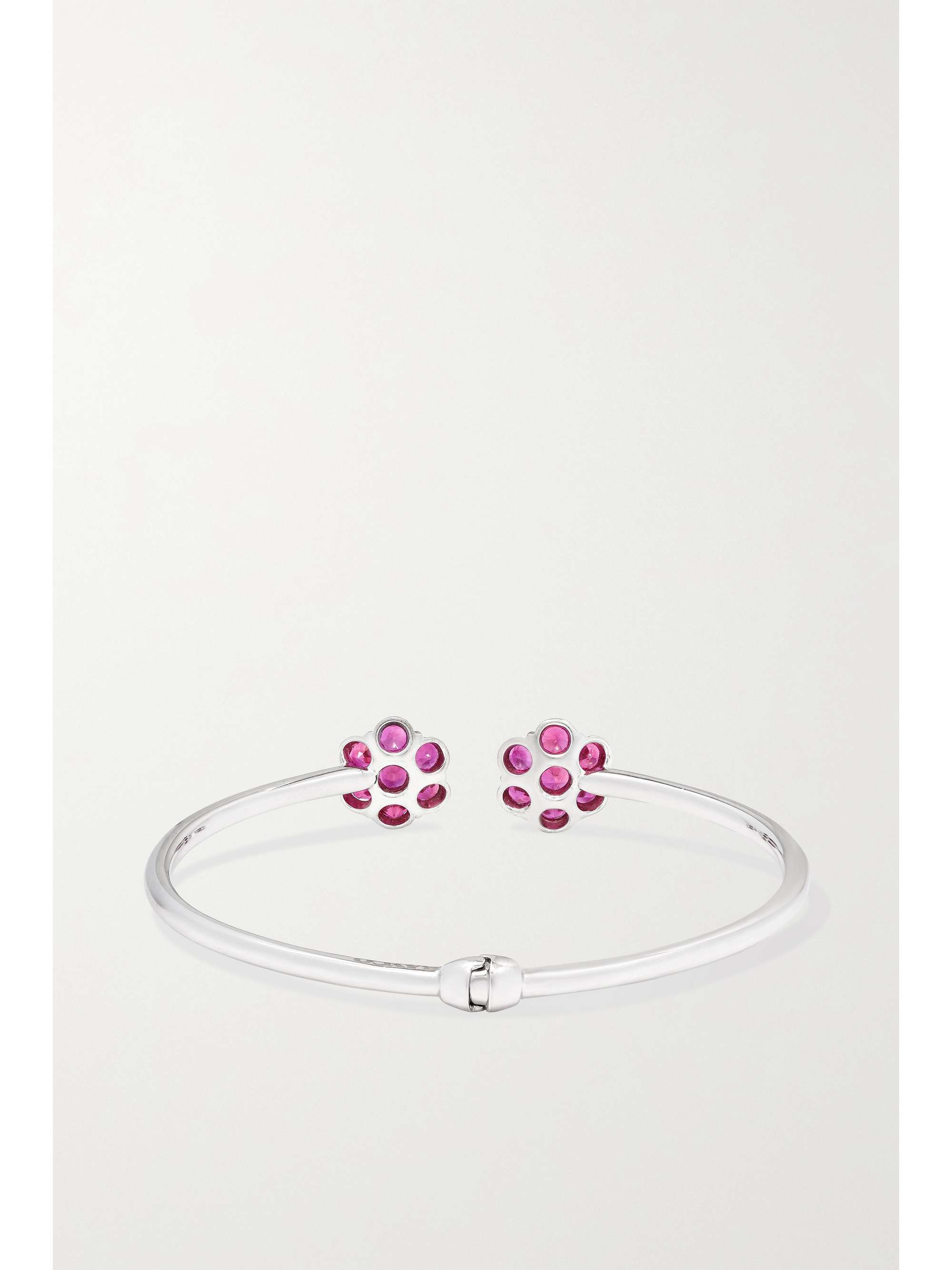 BAYCO 18-karat white gold ruby bracelet