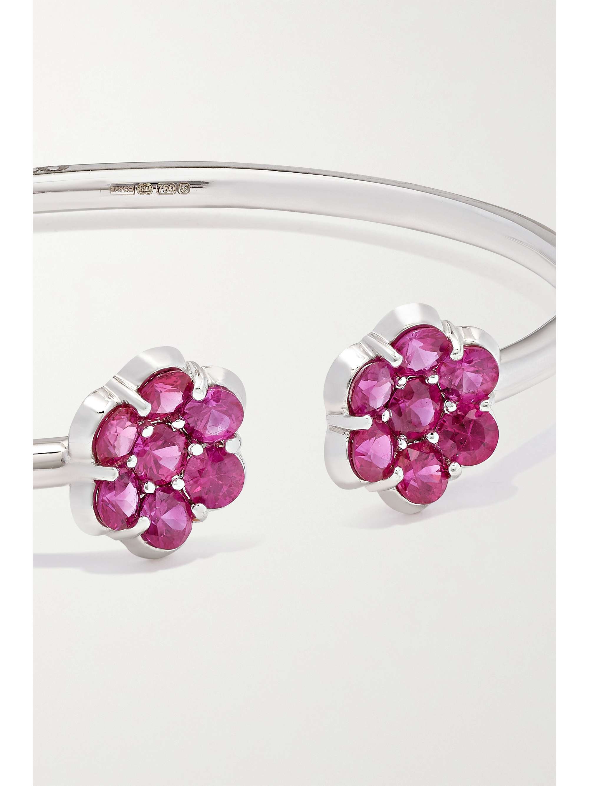 BAYCO 18-karat white gold ruby bracelet