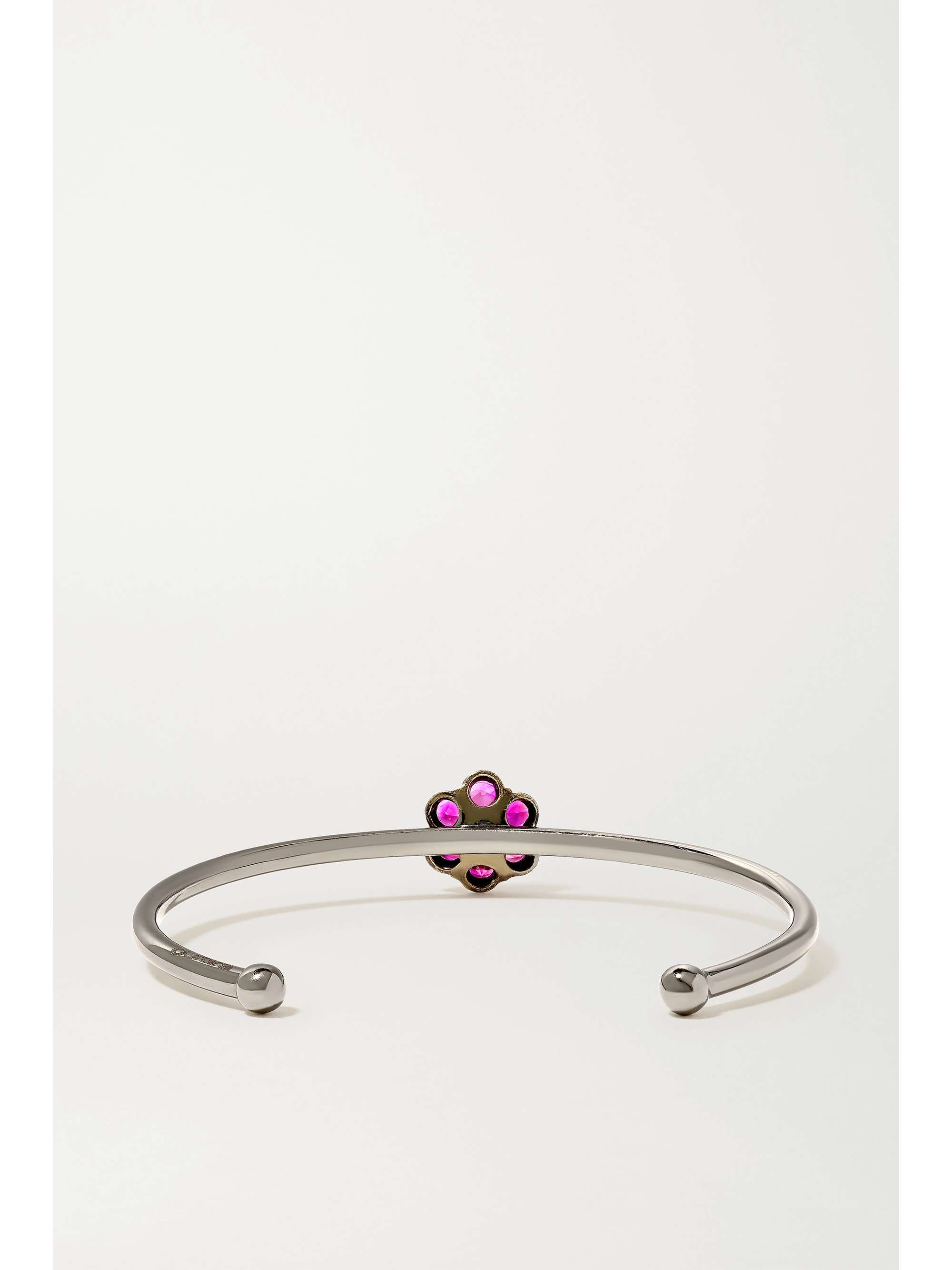 BAYCO 18-karat rose gold sapphire cuff