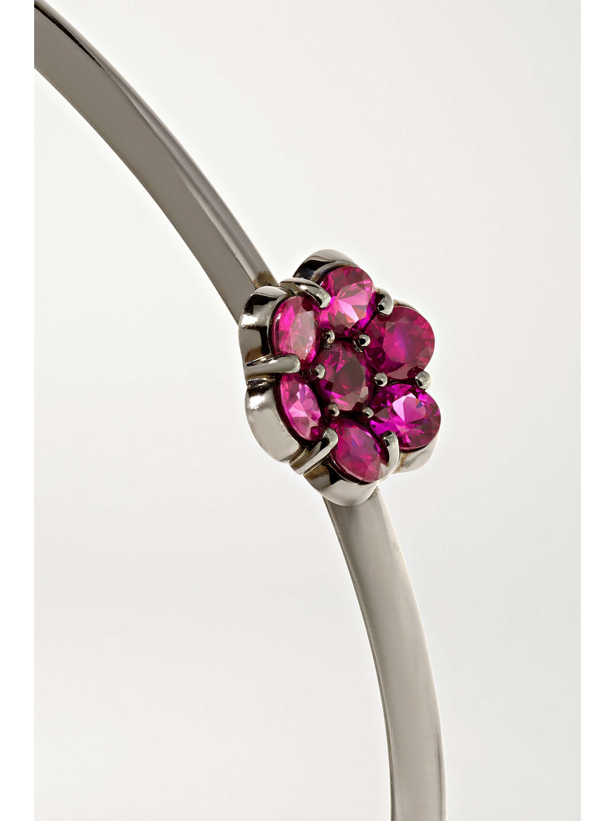 BAYCO 18-karat rose gold sapphire cuff