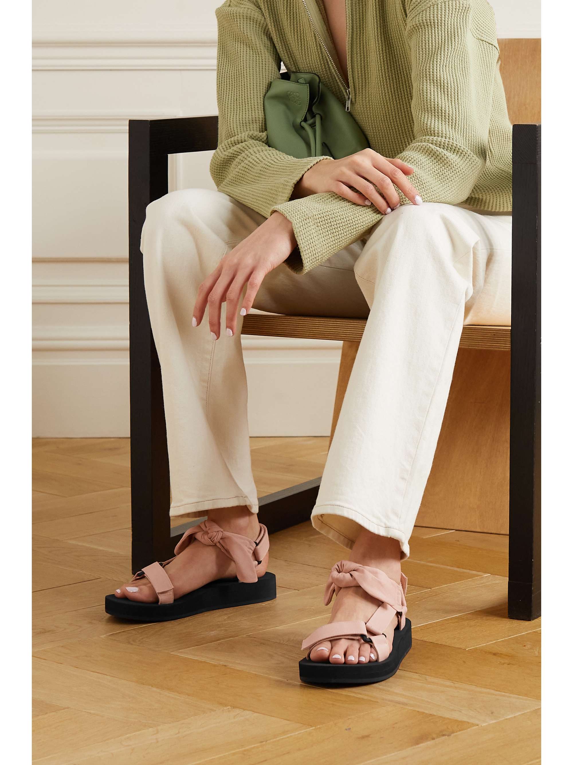 leopard sandals with bow