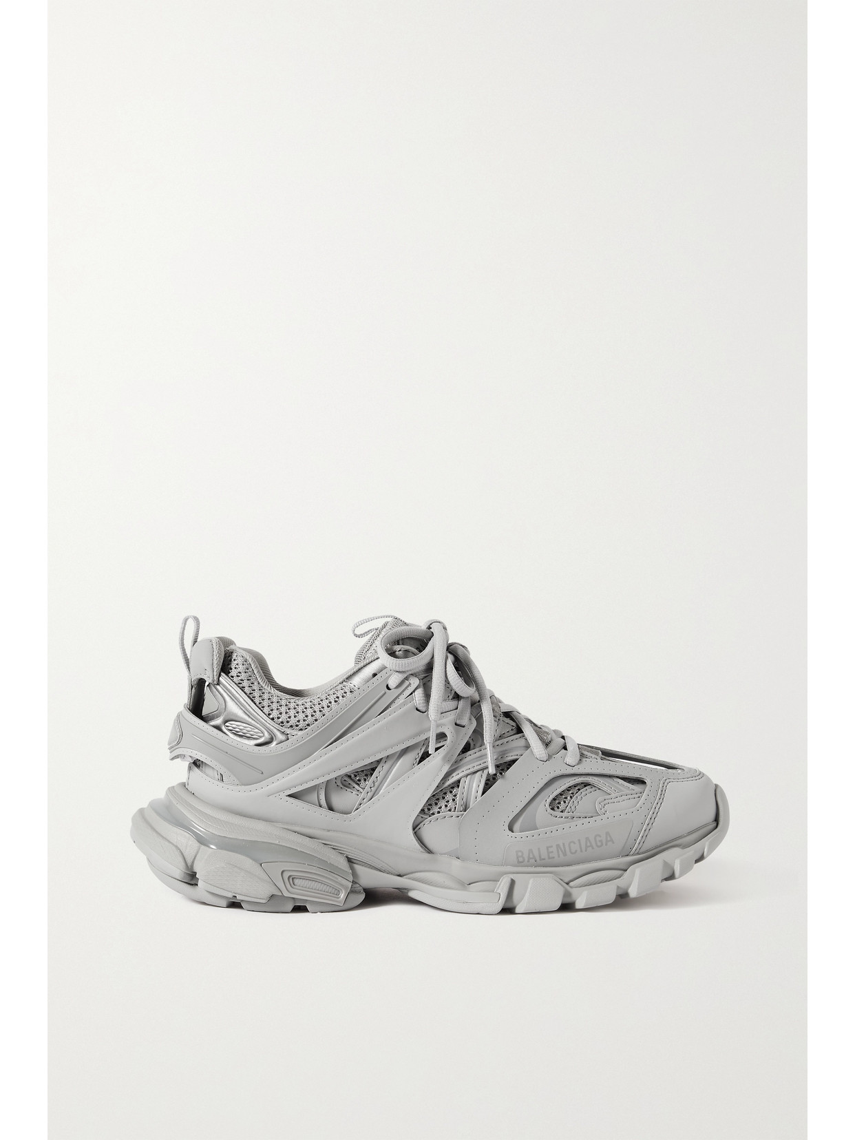 Balenciaga Track Logo-detailed Mesh And Rubber Sneakers In Bianco 