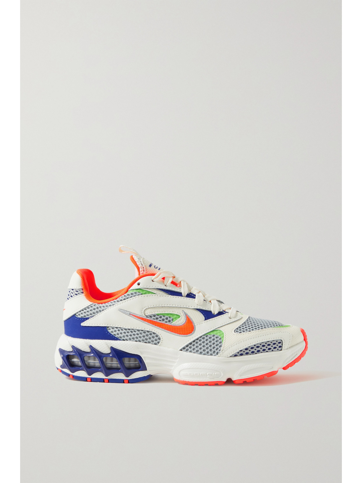 Nike Zoom Air Fire Mesh And Faux Leather Sneakers In White