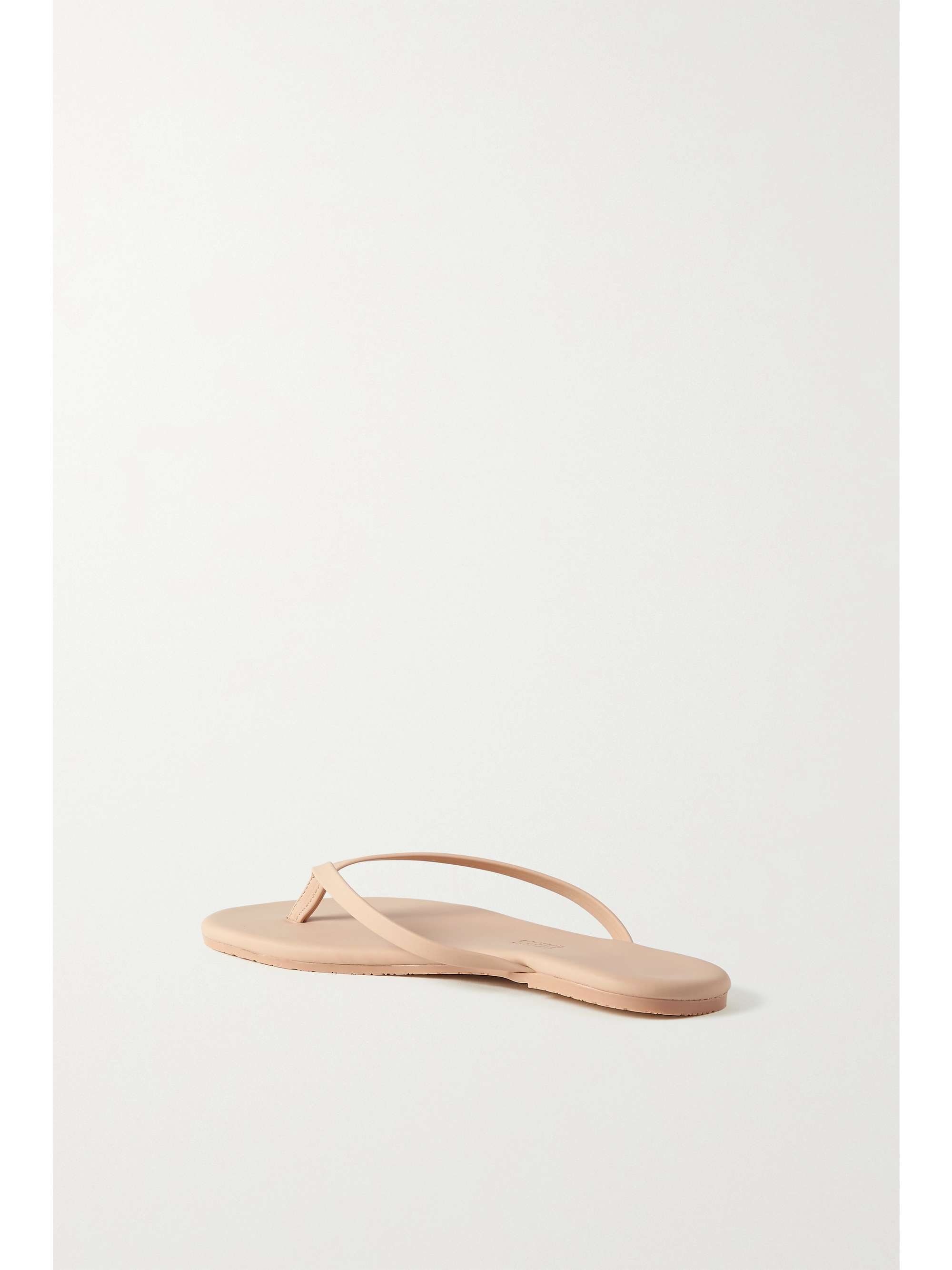 Beige Foundations Matte Vegan leather flip flops | TKEES | NET-A-PORTER