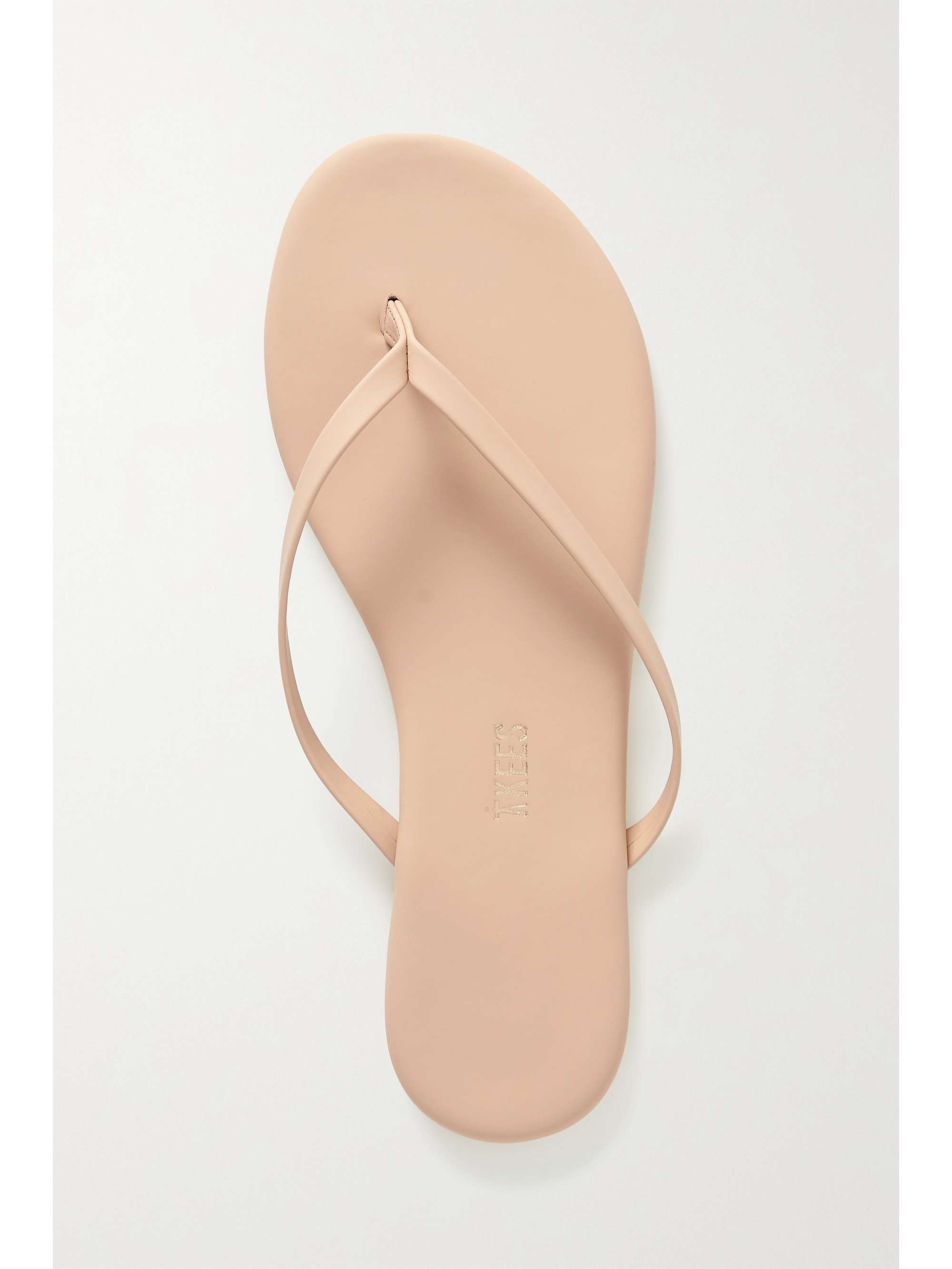 beige flip flops