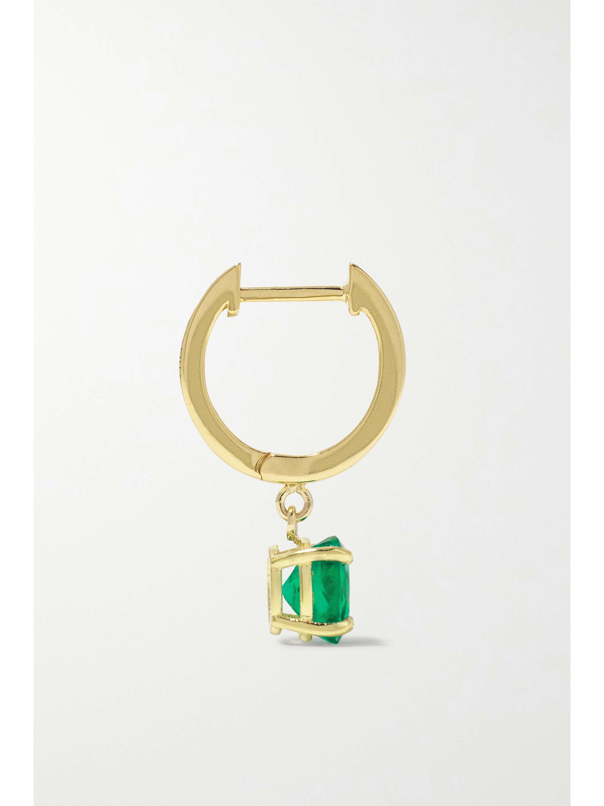 ANITA KO 18-karat gold emerald hoop earring