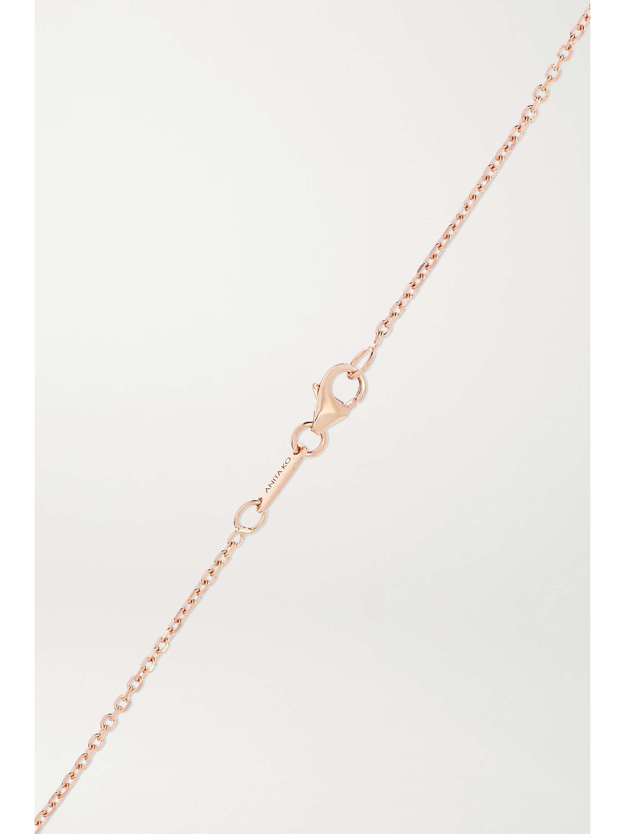 ANITA KO 18-karat rose gold, sapphire and diamond necklace