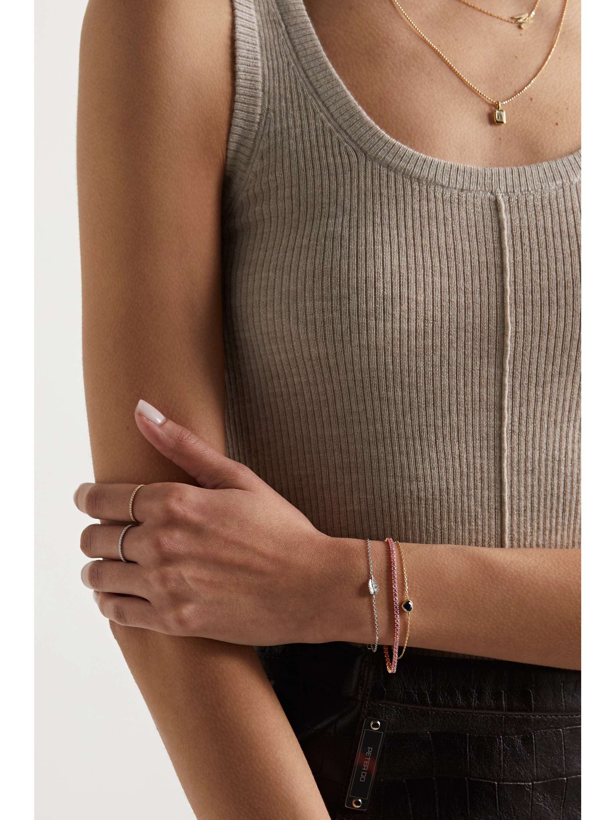 ANITA KO Hepburn 18-karat rose gold sapphire bracelet
