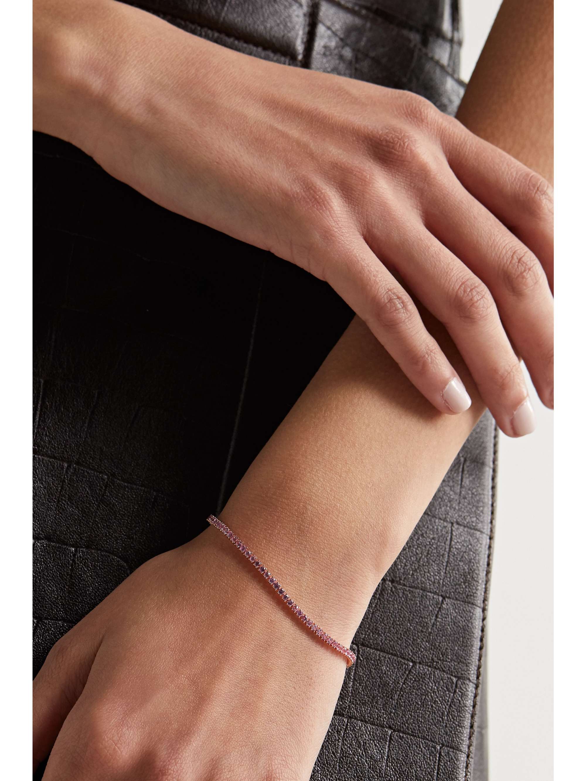 ANITA KO Hepburn 18-karat rose gold sapphire bracelet