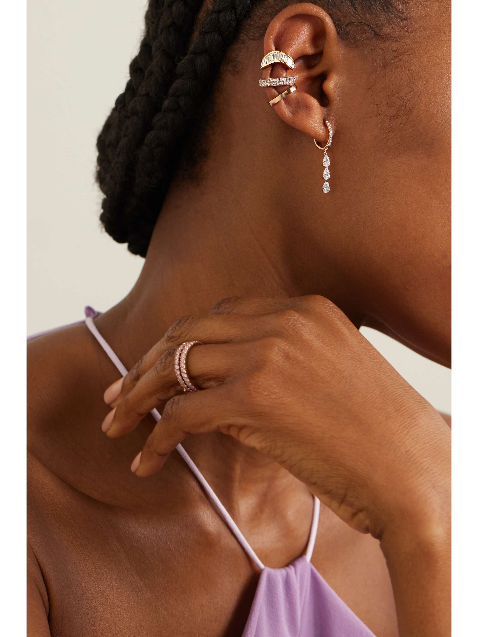 ANITA KO Wave 18-karat gold diamond ear cuff
