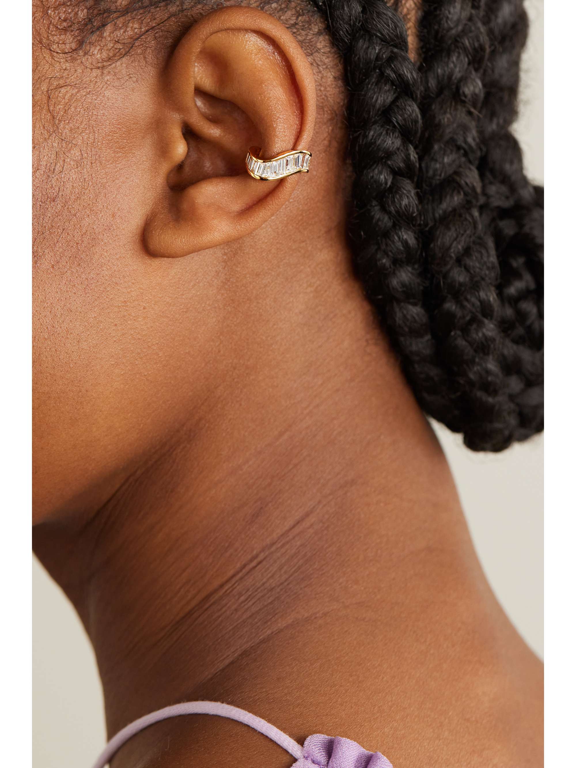 ANITA KO Wave 18-karat gold diamond ear cuff
