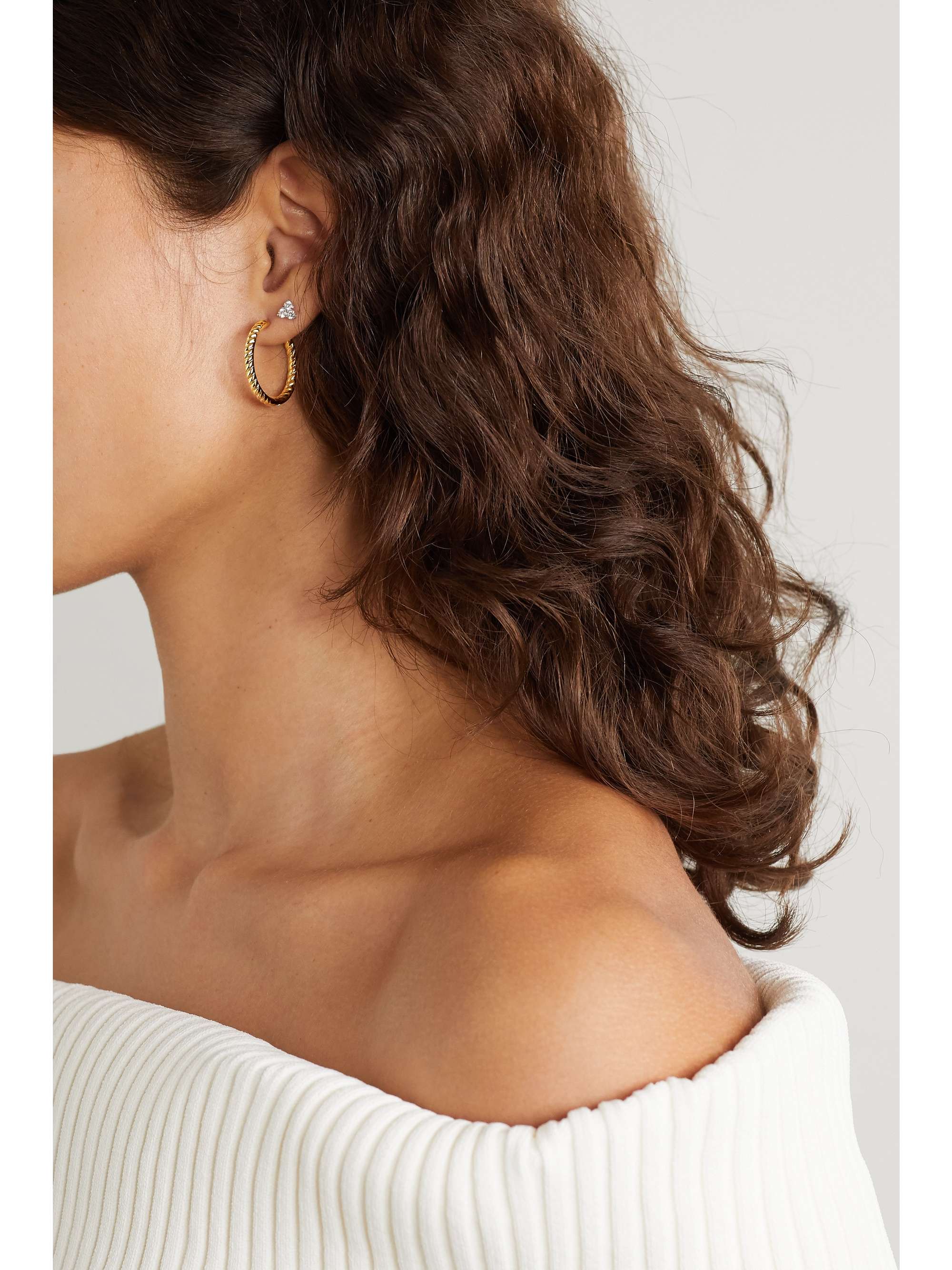 ANITA KO Zoe 18-karat gold hoop earrings