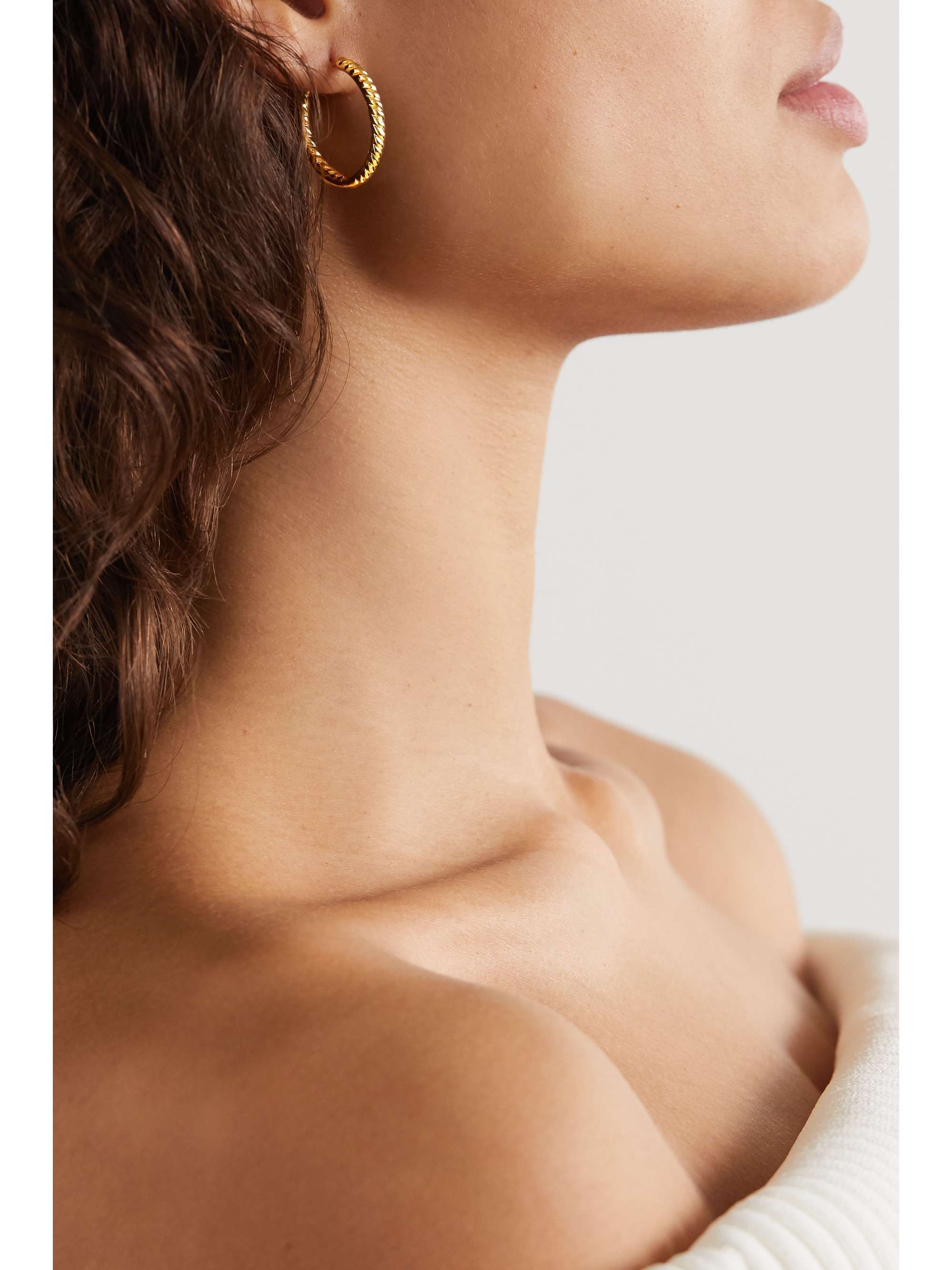 ANITA KO Zoe 18-karat gold hoop earrings