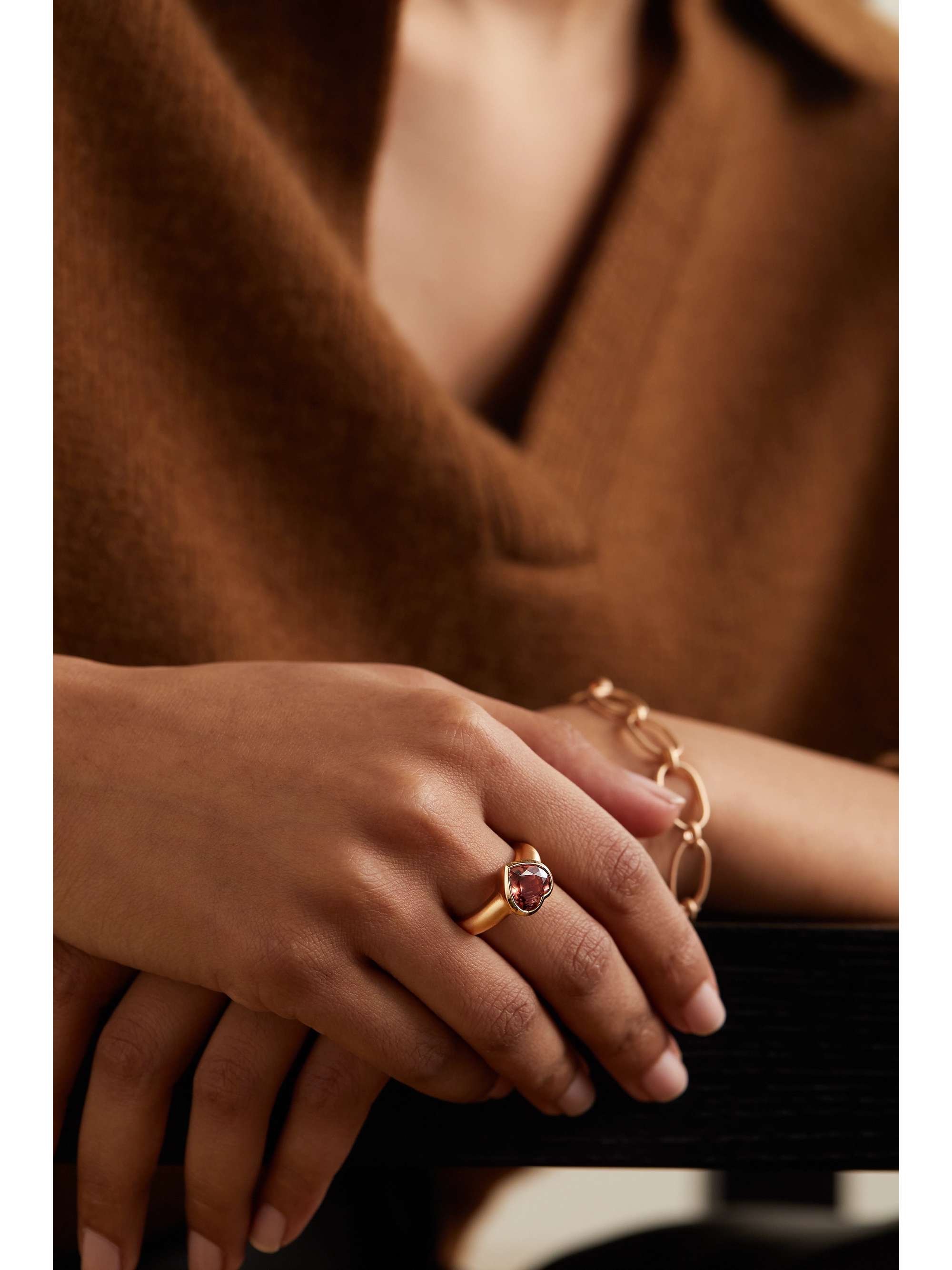 IRENE NEUWIRTH Love 18-karat rose gold tourmaline ring