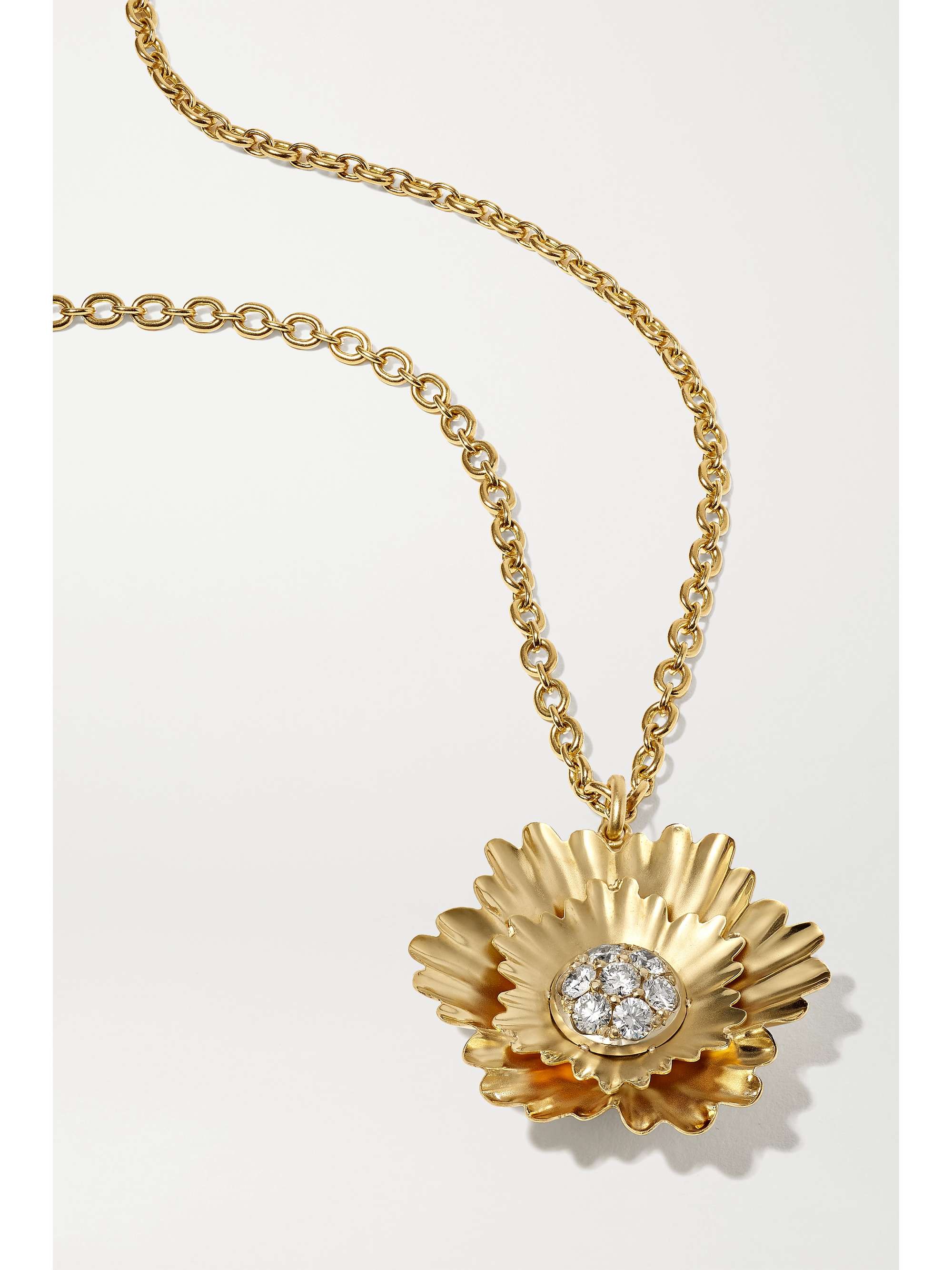 IRENE NEUWIRTH Super Bloom 18-karat yellow and white gold diamond necklace