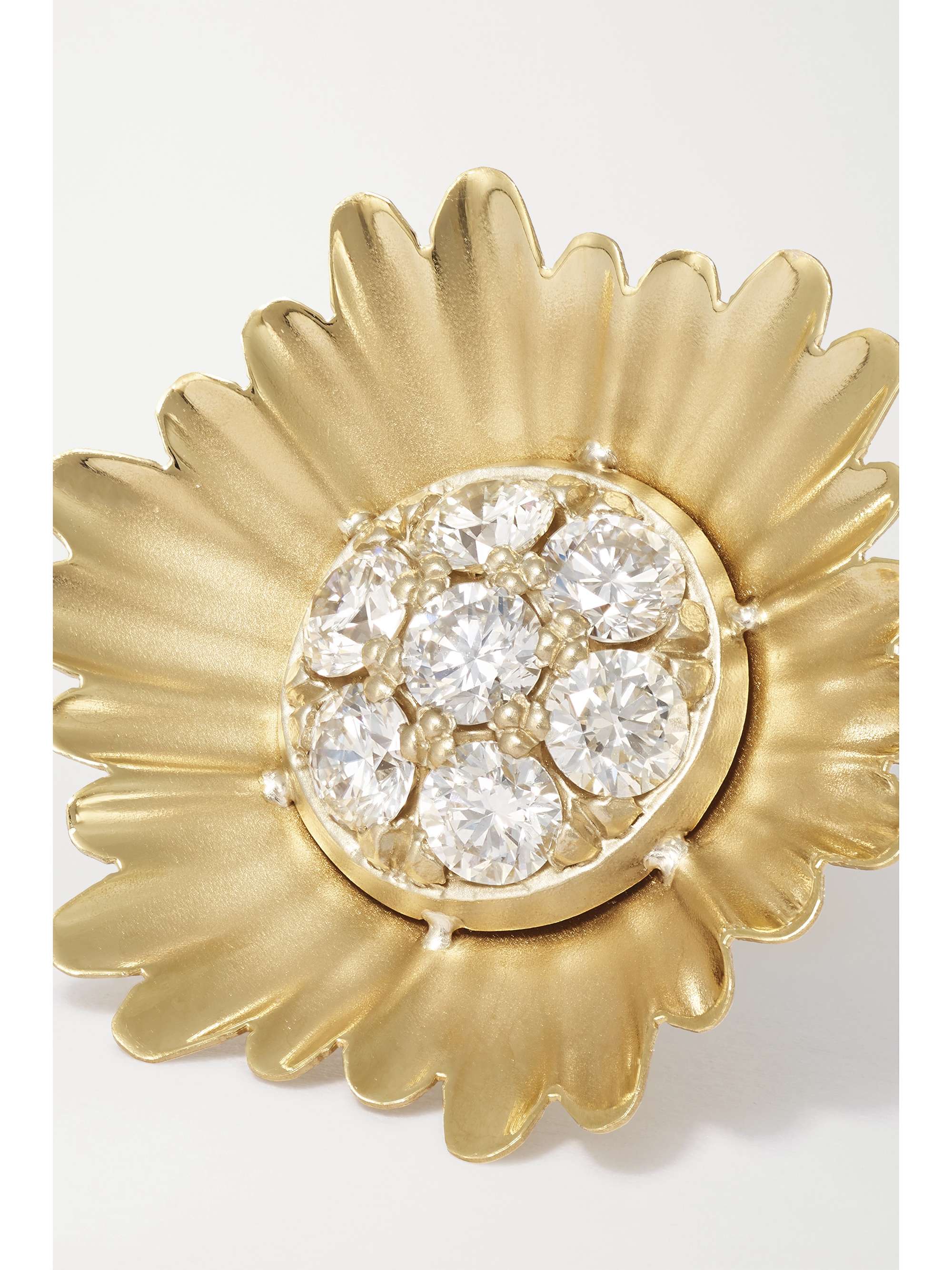 IRENE NEUWIRTH Super Bloom 18-karat yellow and white gold diamond earrings