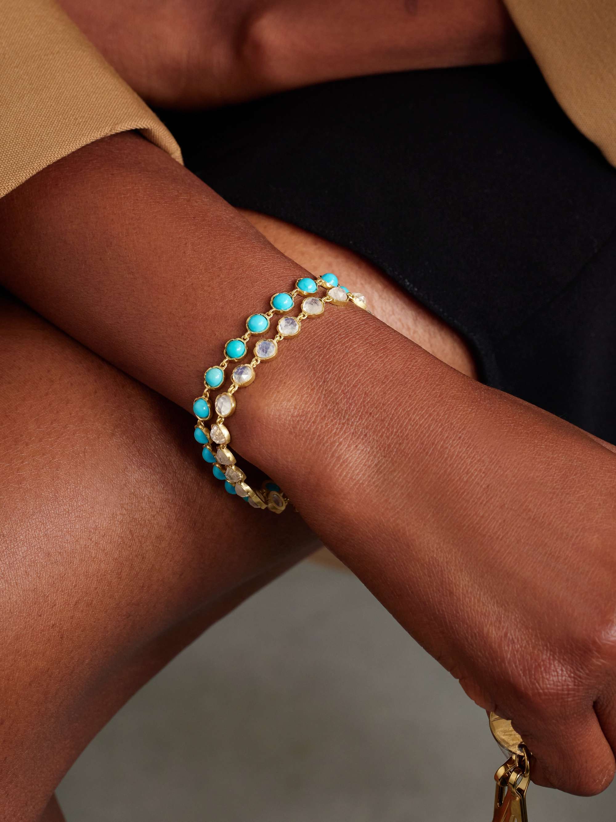 IRENE NEUWIRTH Classic 18-karat gold lapis lazuli bracelet