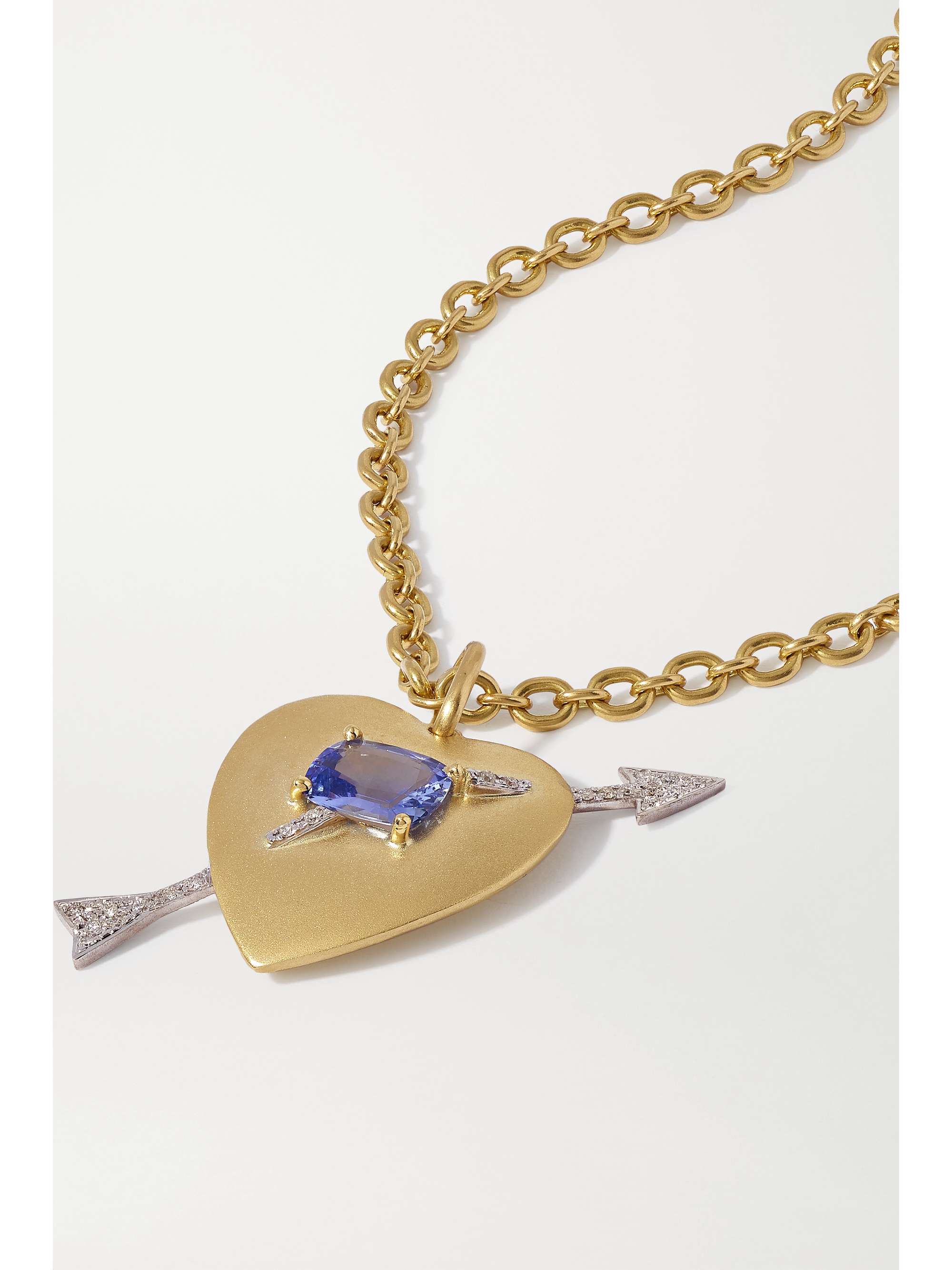 IRENE NEUWIRTH True Love 18-karat yellow and white gold, sapphire and diamond necklace