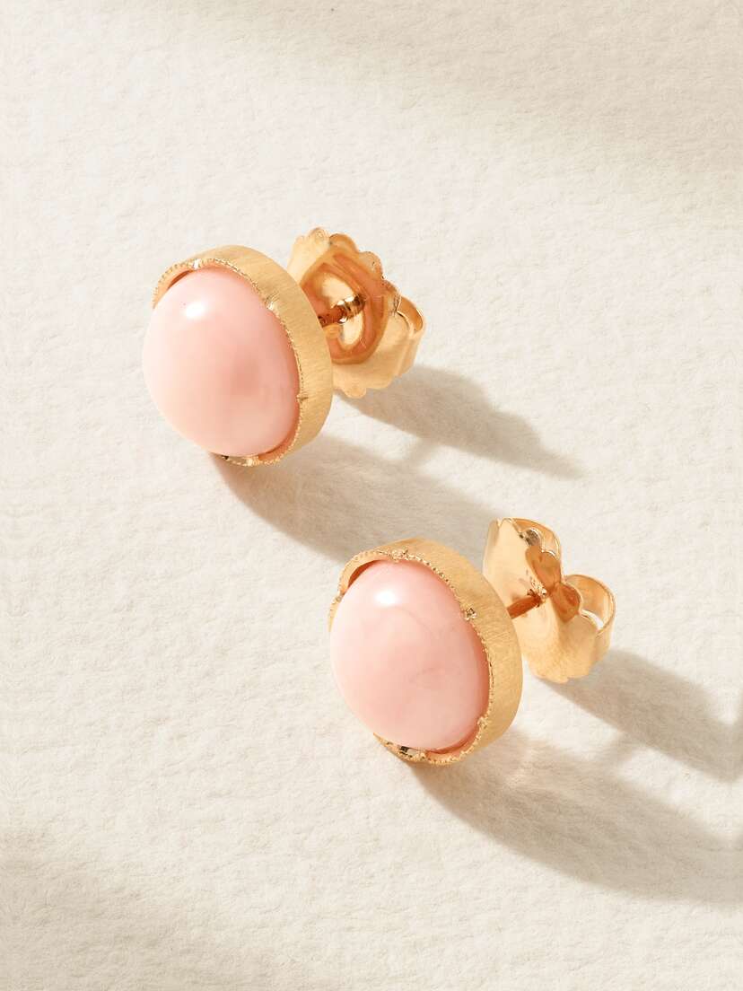 Irene Neuwirth 18-karat Rose Gold Opal Earrings