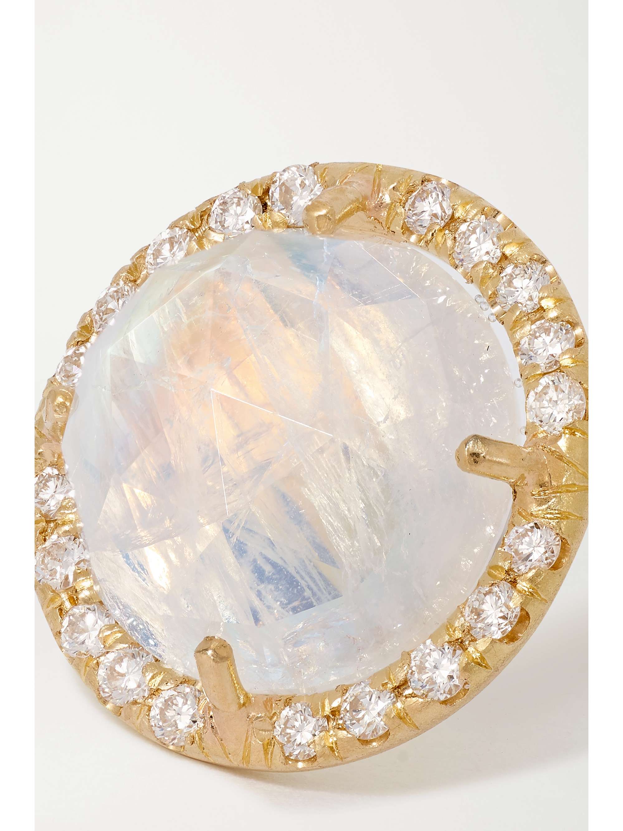 IRENE NEUWIRTH 18-karat gold, moonstone and diamond earrings
