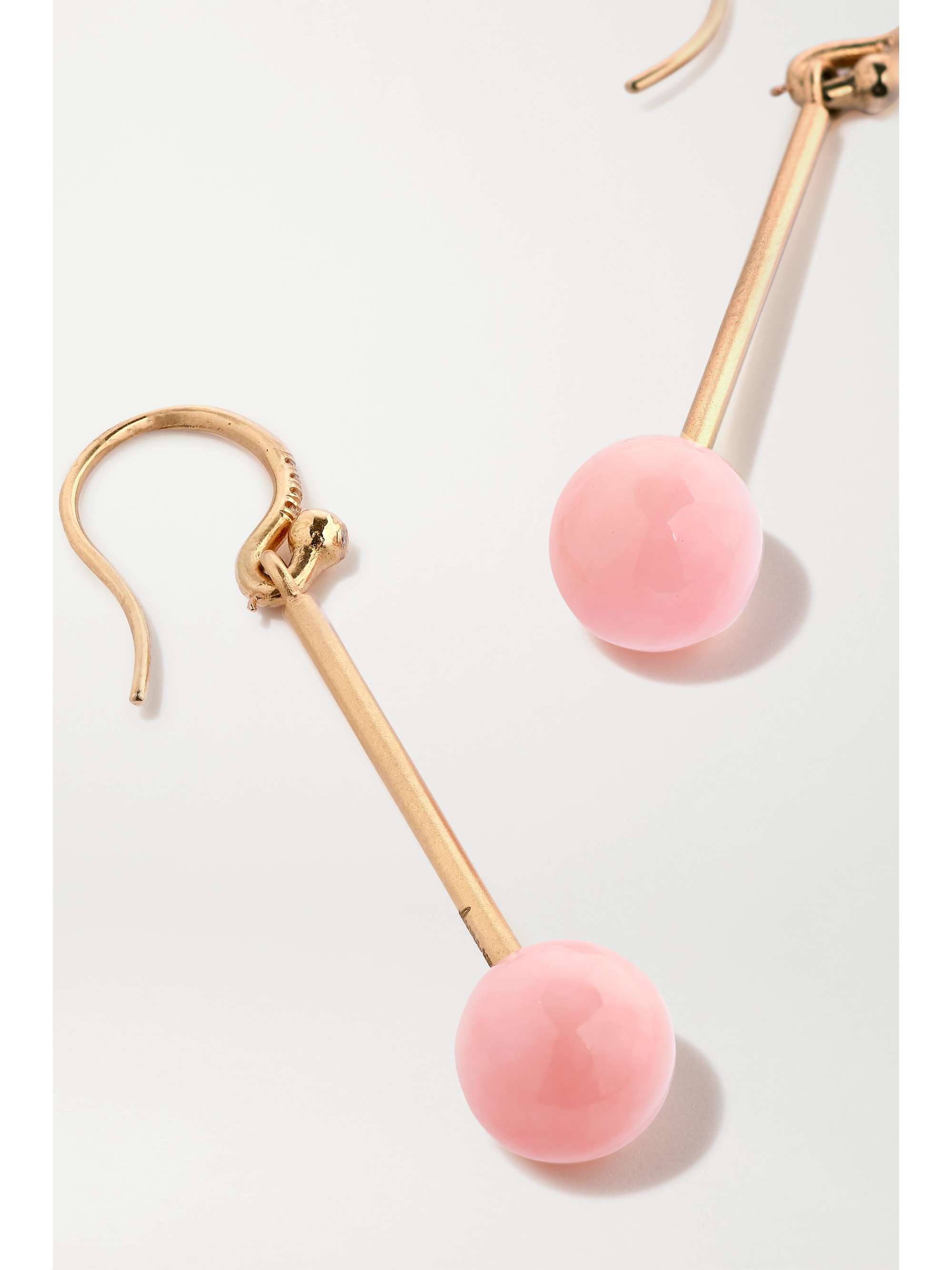 IRENE NEUWIRTH Gumball 18-karat rose gold, opal and diamond earrings
