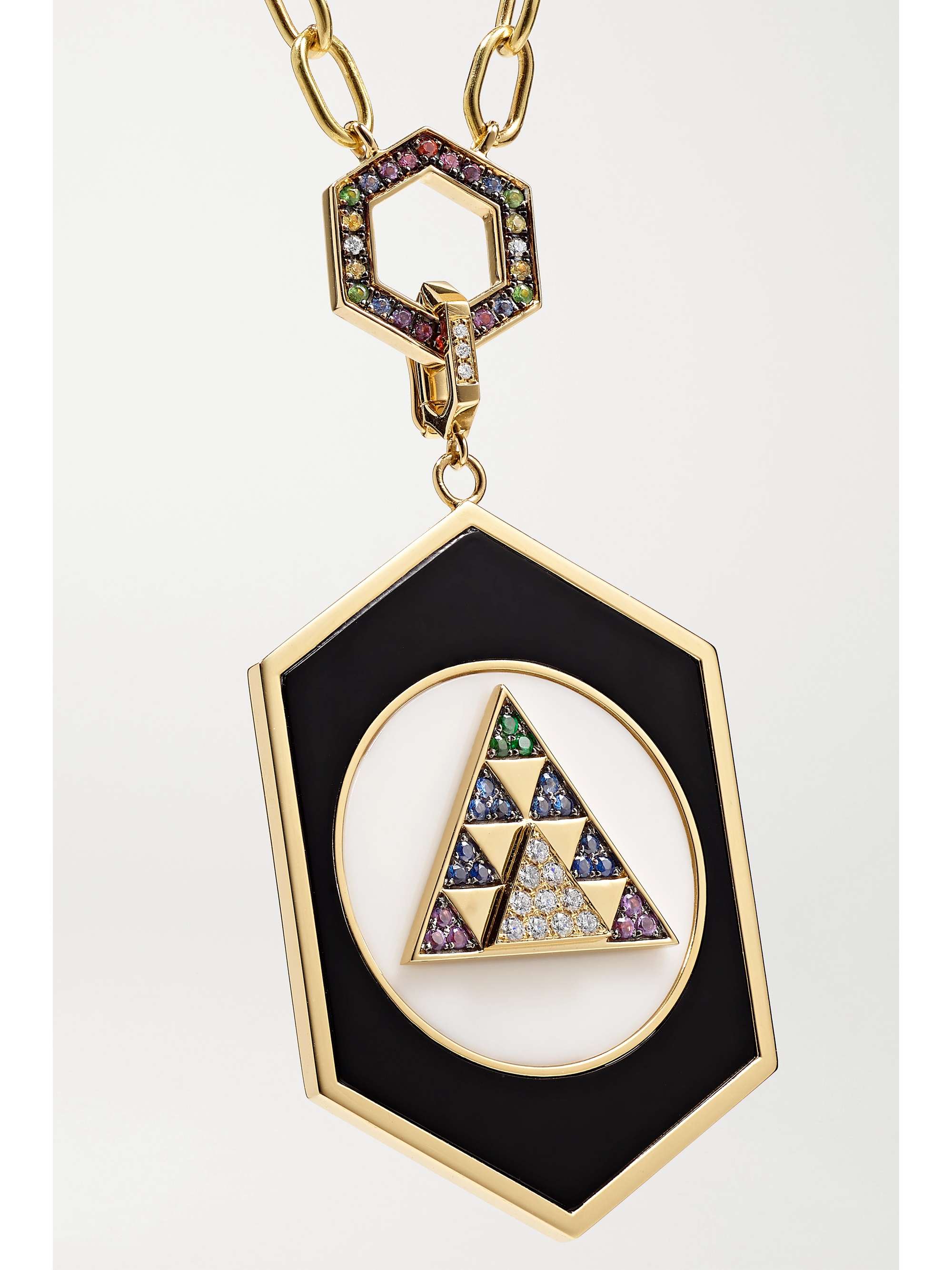 HARWELL GODFREY 18-karat gold multi-stone necklace