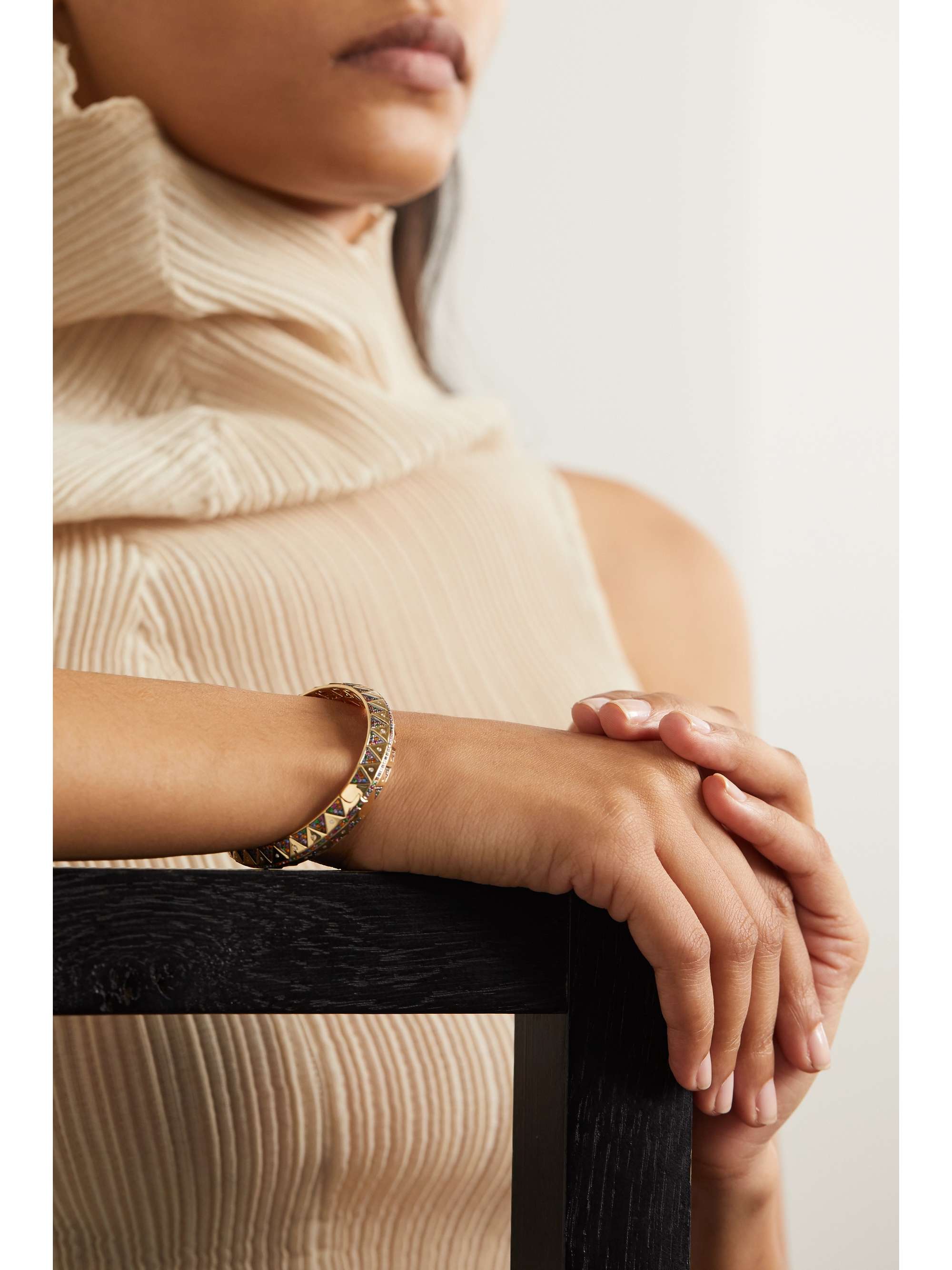HARWELL GODFREY 18-karat gold, sapphire and diamond bracelet