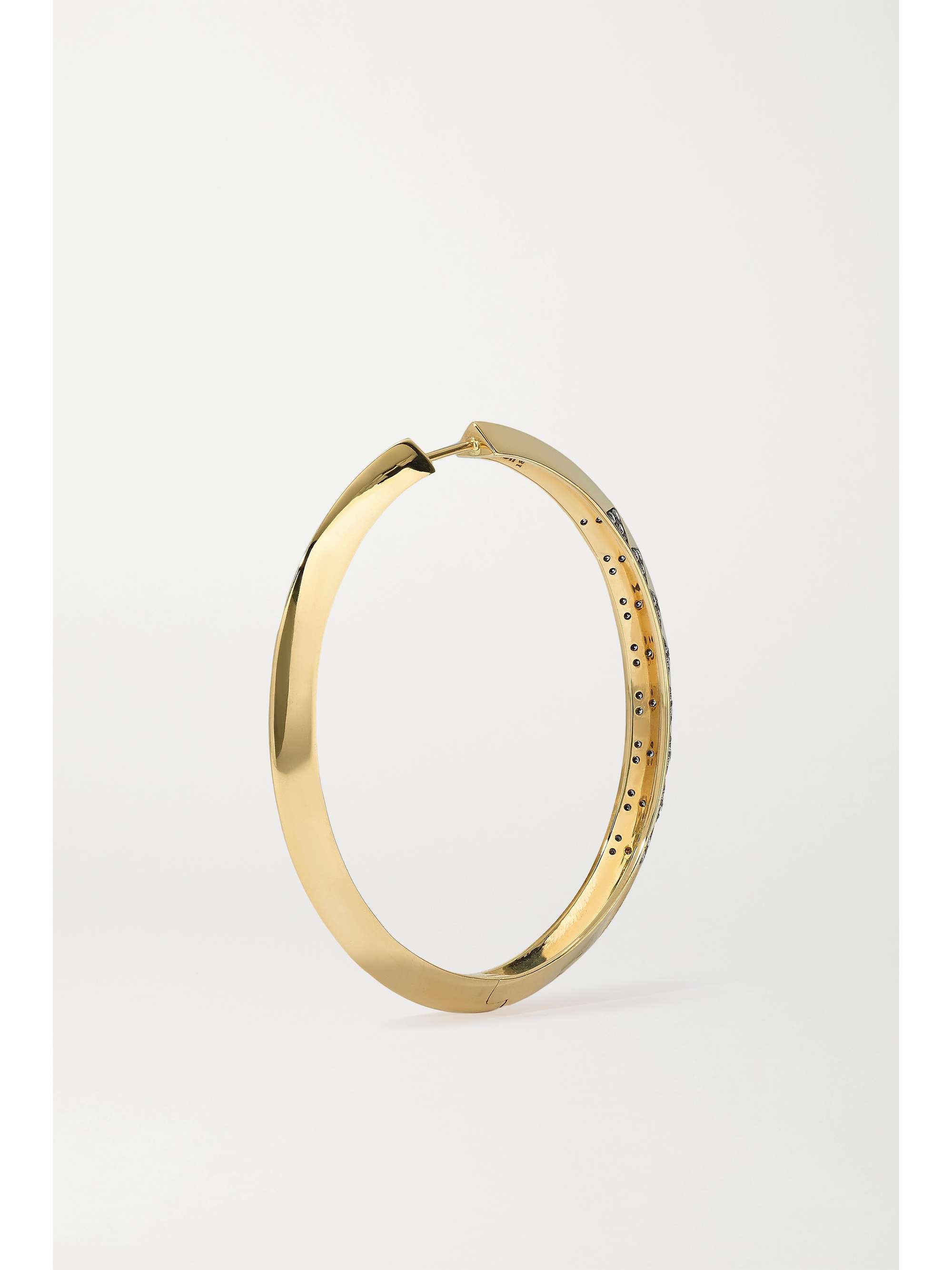 HARWELL GODFREY 18-karat gold diamond hoop earrings