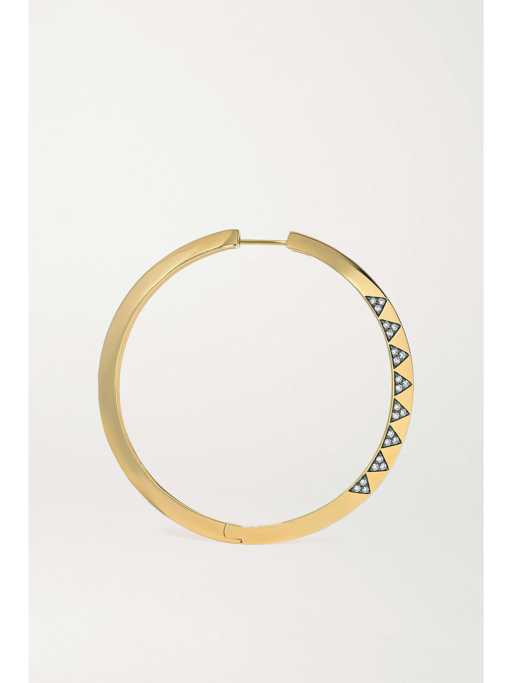 HARWELL GODFREY 18-karat gold diamond hoop earrings