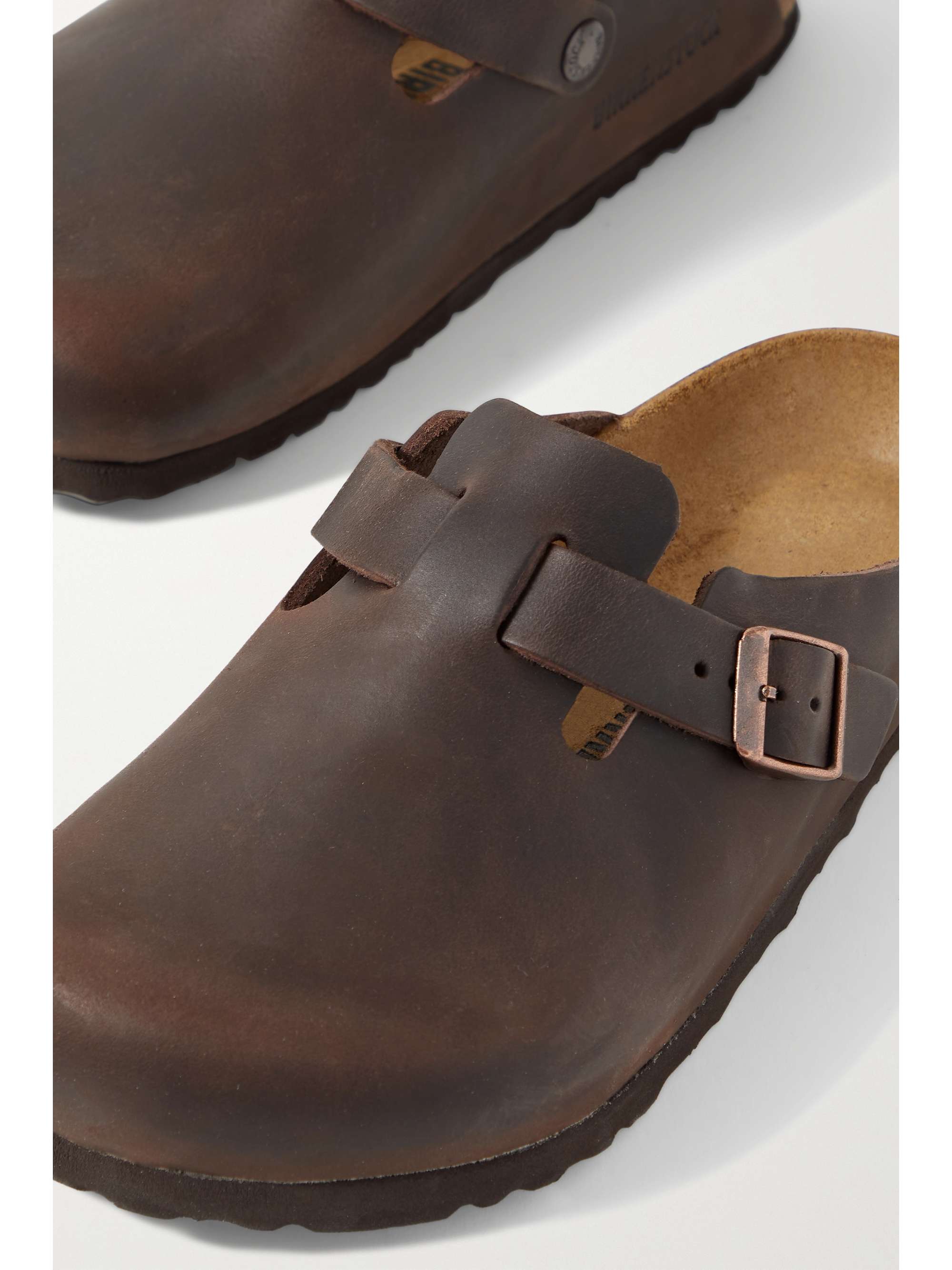 BIRKENSTOCK Boston leather slippers