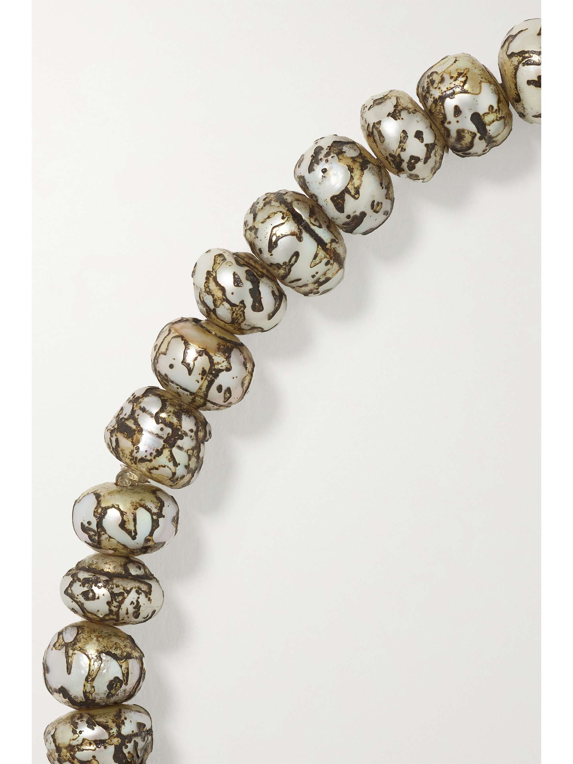 LOREE RODKIN Fleur-de-Lis 14-karat gold, pearl and diamond bracelet