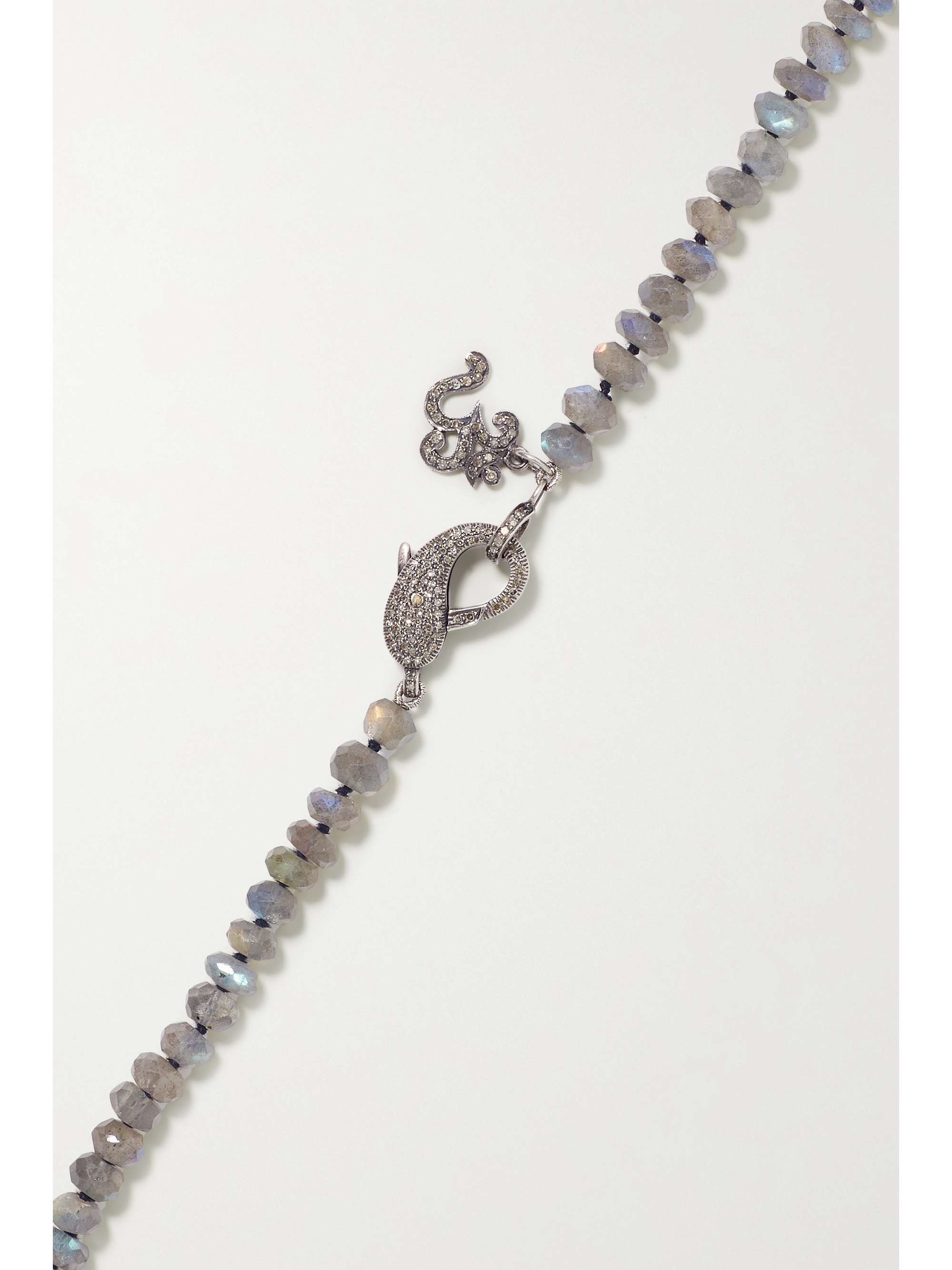 LOREE RODKIN 18-karat white gold and sterling silver multi-stone necklace