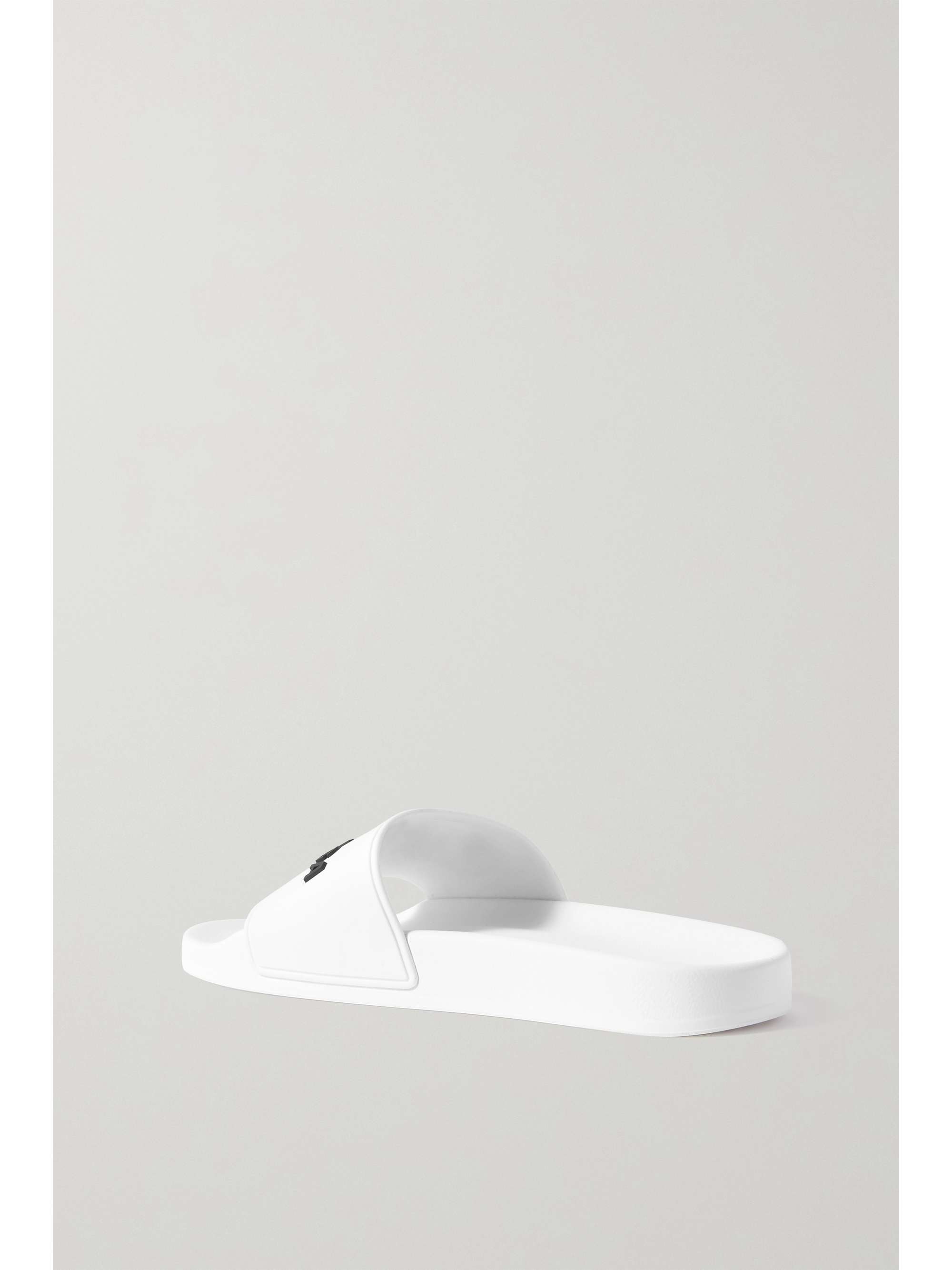 BALENCIAGA Pool logo-embossed neon rubber slides