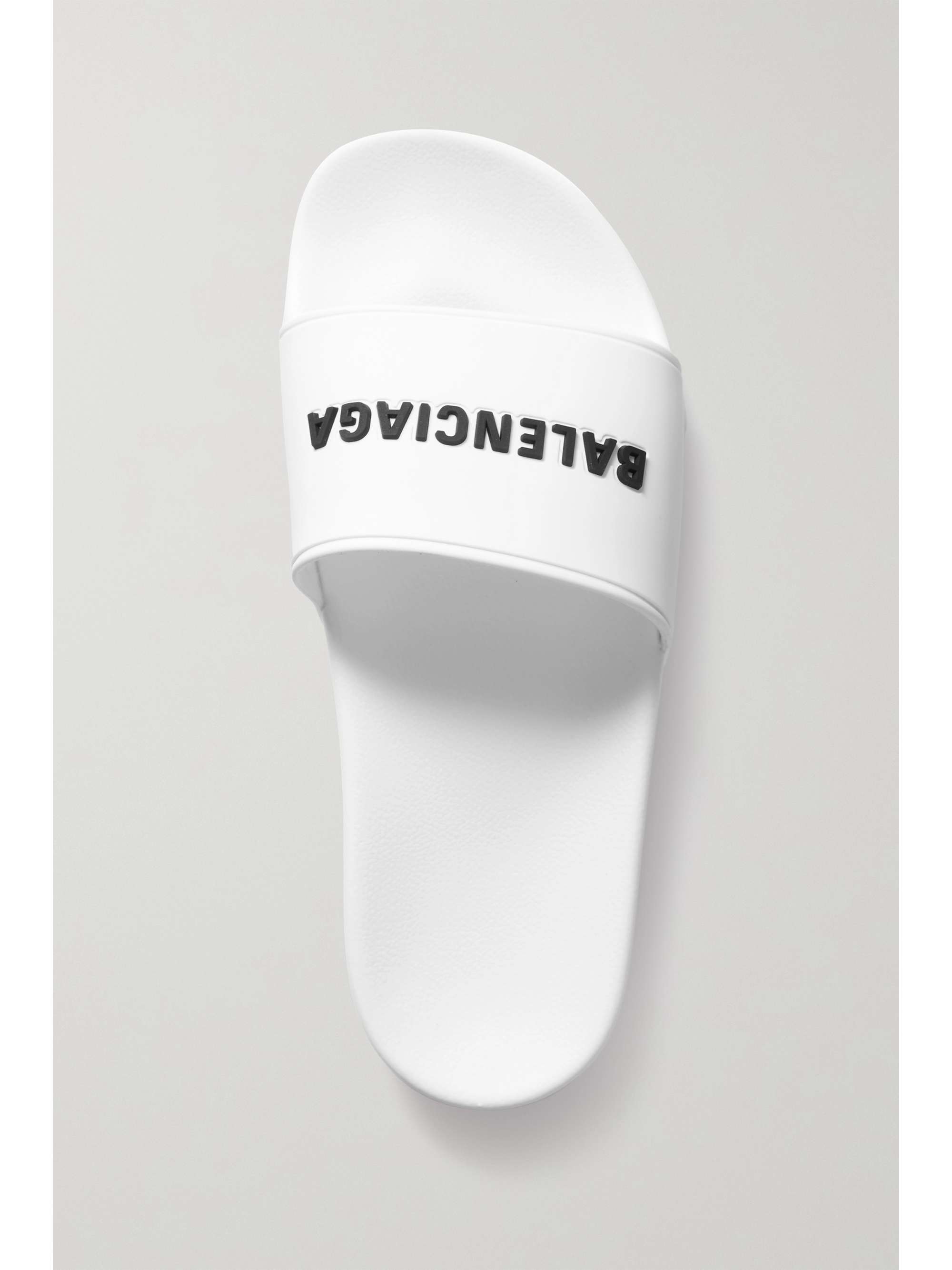 BALENCIAGA Pool logo-embossed neon rubber slides