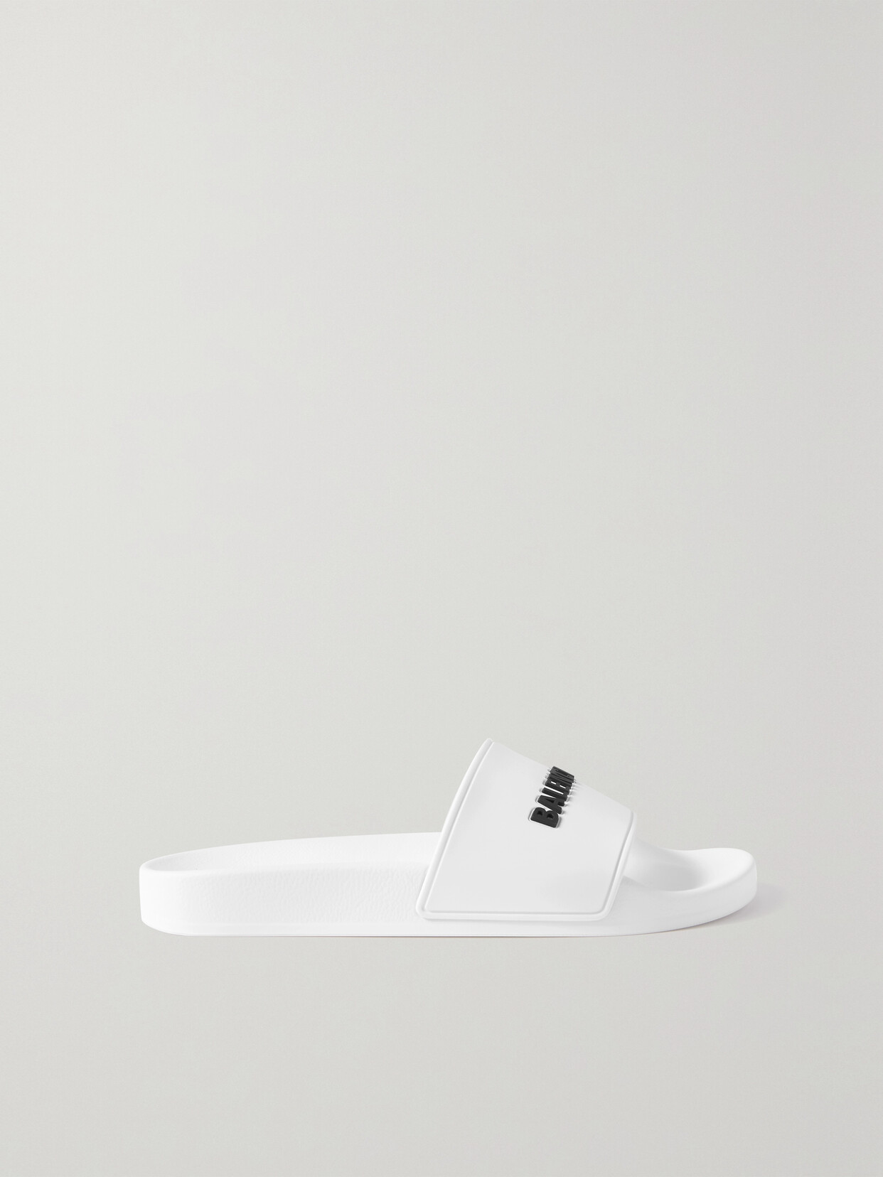 Balenciaga Pool Logo-embossed Rubber Slides In White