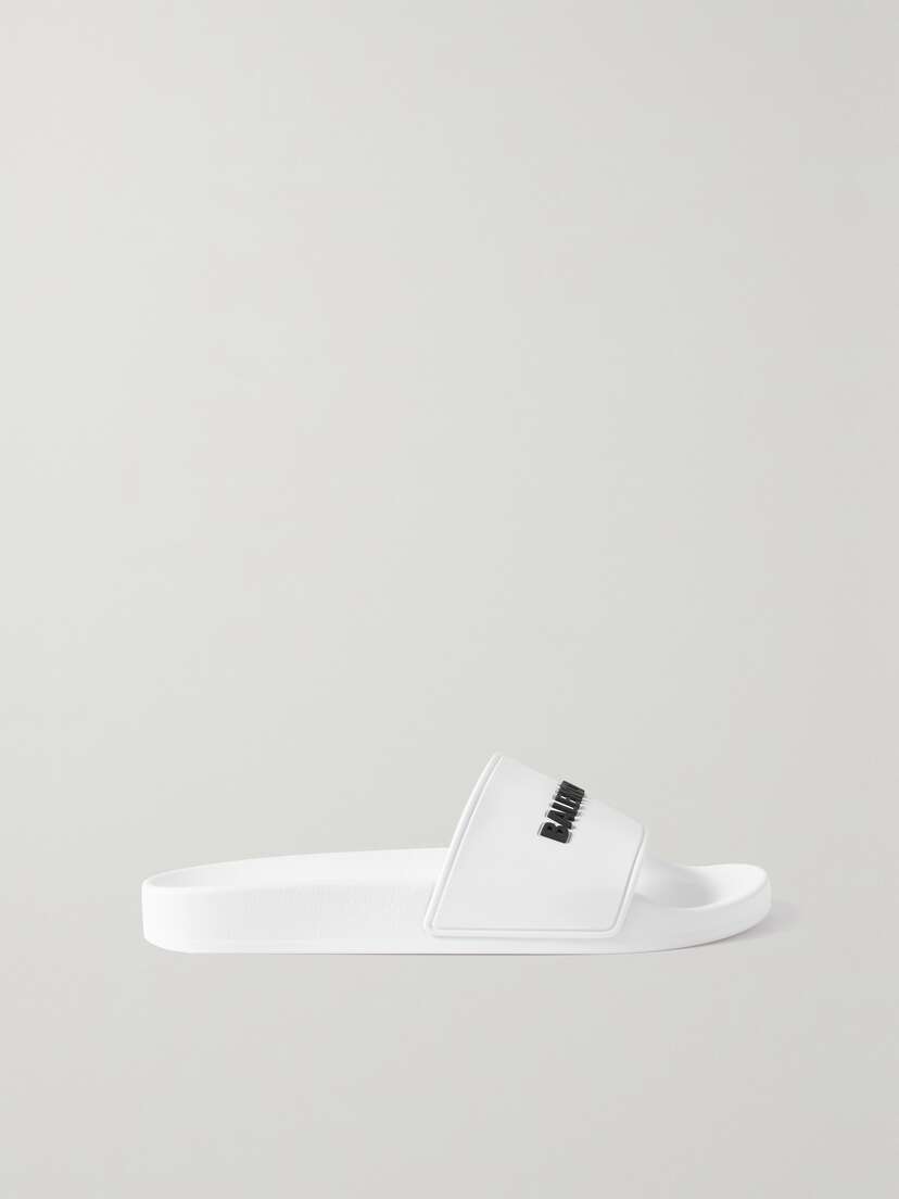 Balenciaga Pool Logo-embossed Rubber Slides