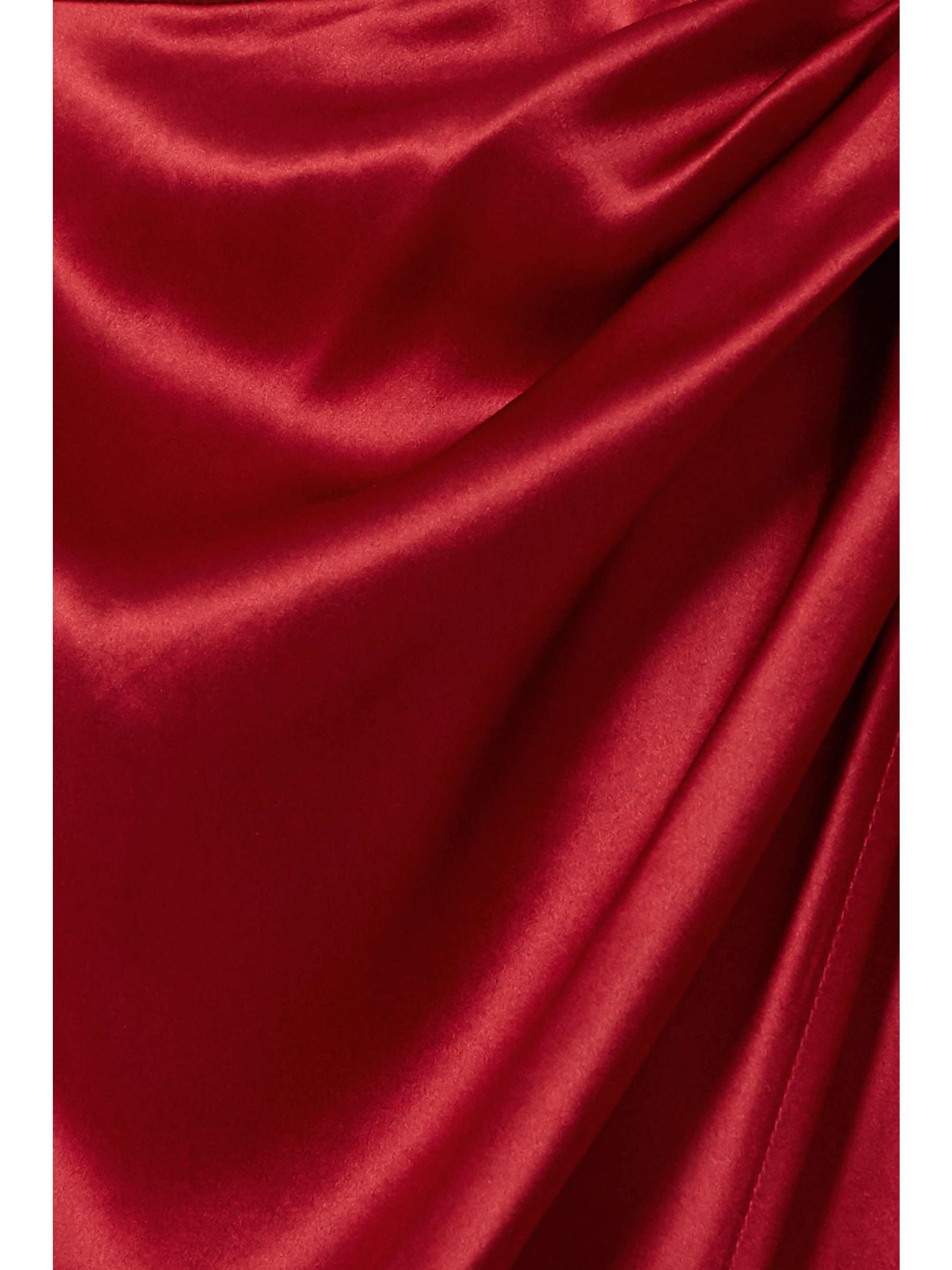 REFORMATION Cameron gathered silk-satin midi dress