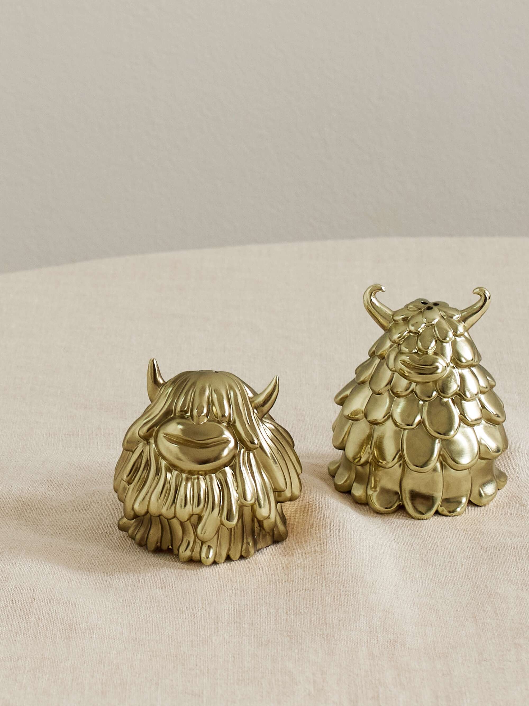 fancy brass salt & pepper shakers