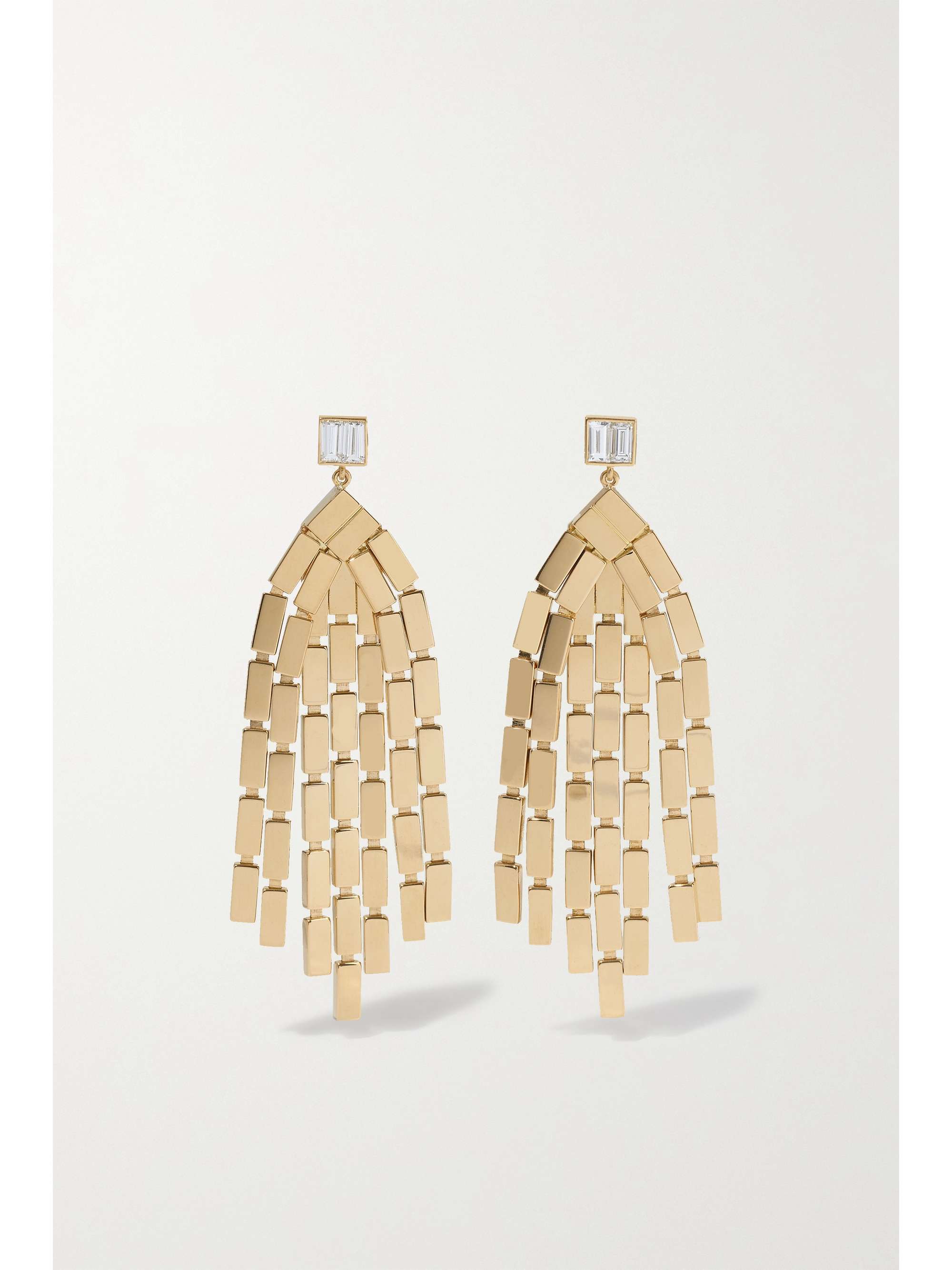 ILEANA MAKRI Cascade 18-karat gold diamond earrings